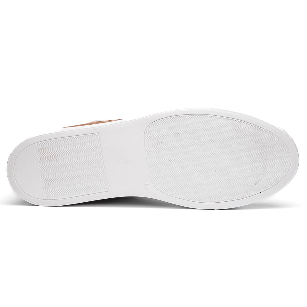 Product view 5 - LANDO Sueded Calfskin Sneaker Taupe - Zelli Italia