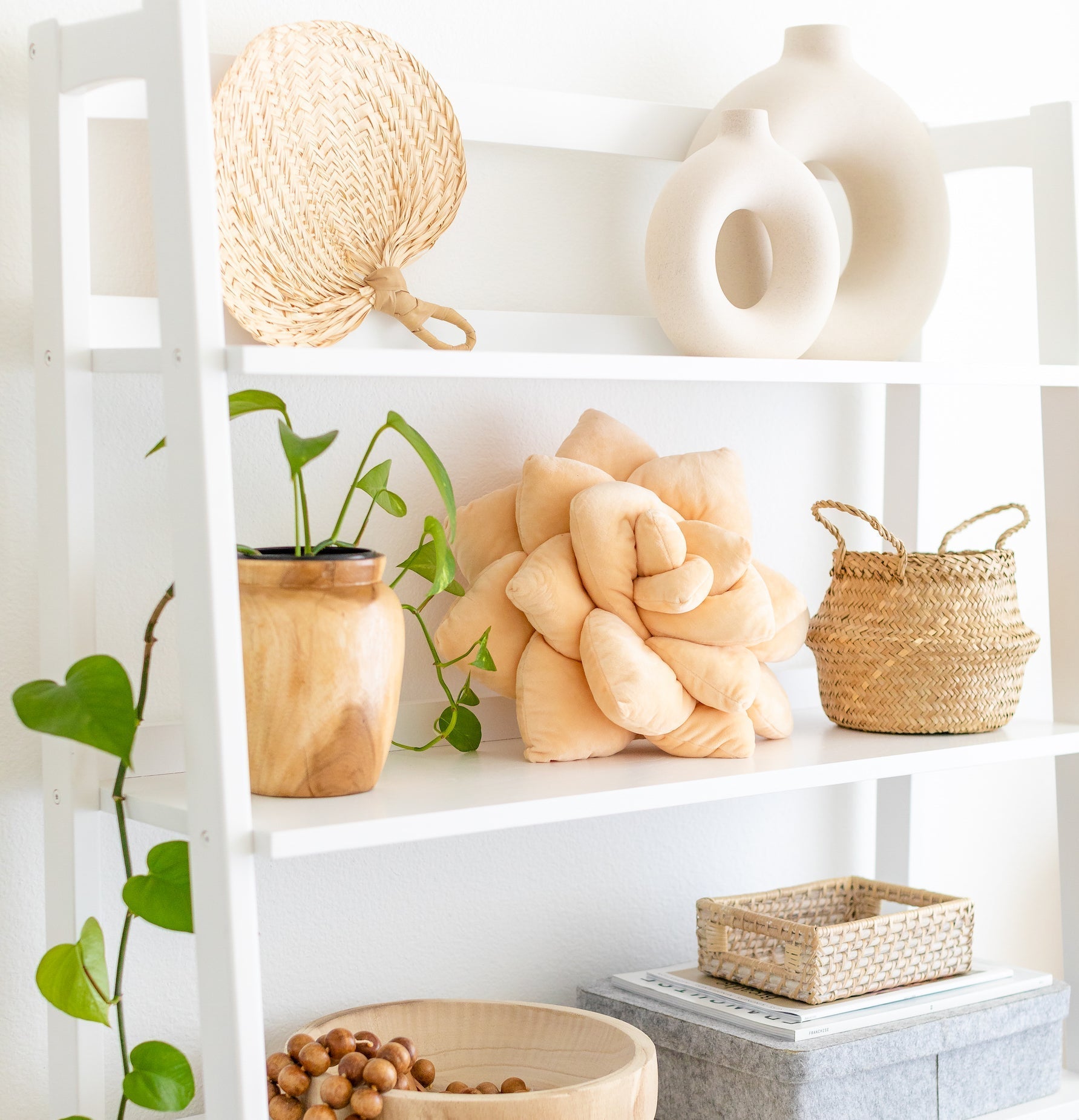 Close-up detail showing quality craftsmanship and materials - Lil' Pop Succulent® - Blush Peach