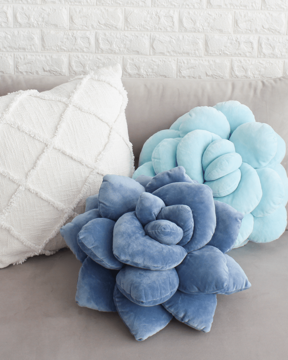 Close-up detail showing quality craftsmanship and materials - Lil' Pop Succulent® - Smokey Blue
