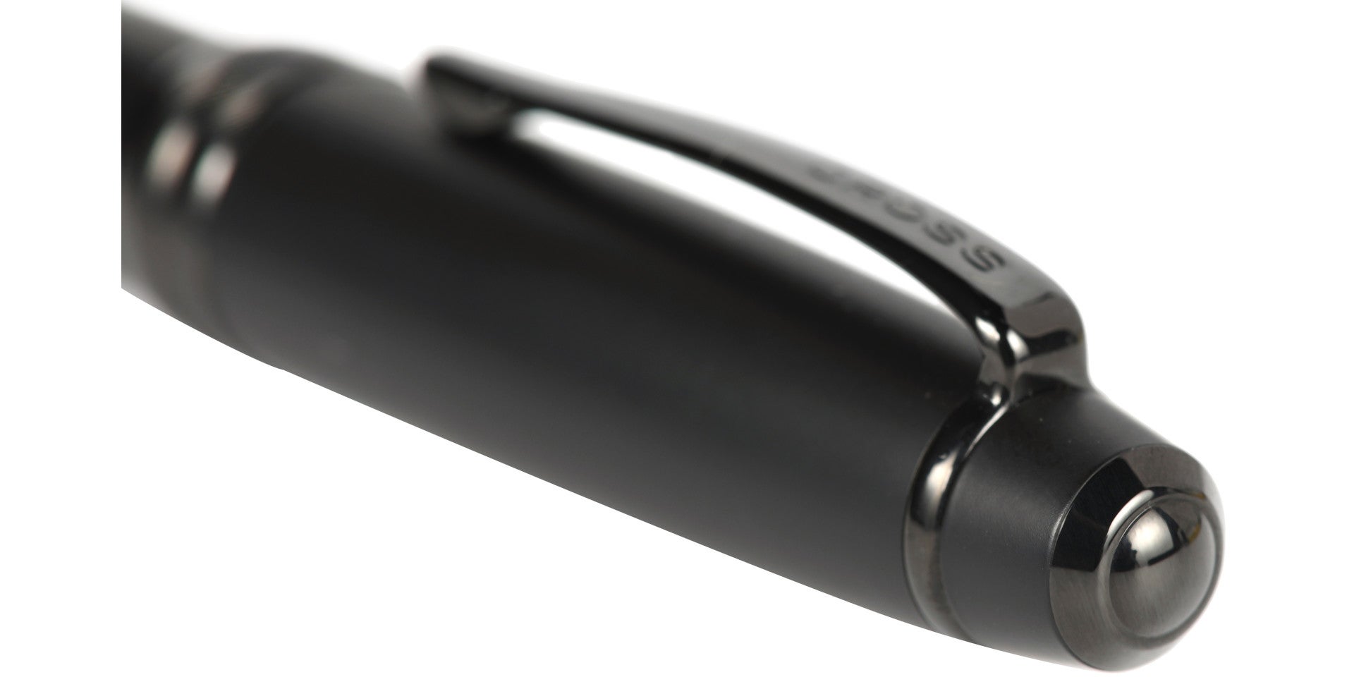 Lifestyle photo showing A.T. Cross Bailey Matte Black Lacquer Rollerball Pen in use - A.T. Cross