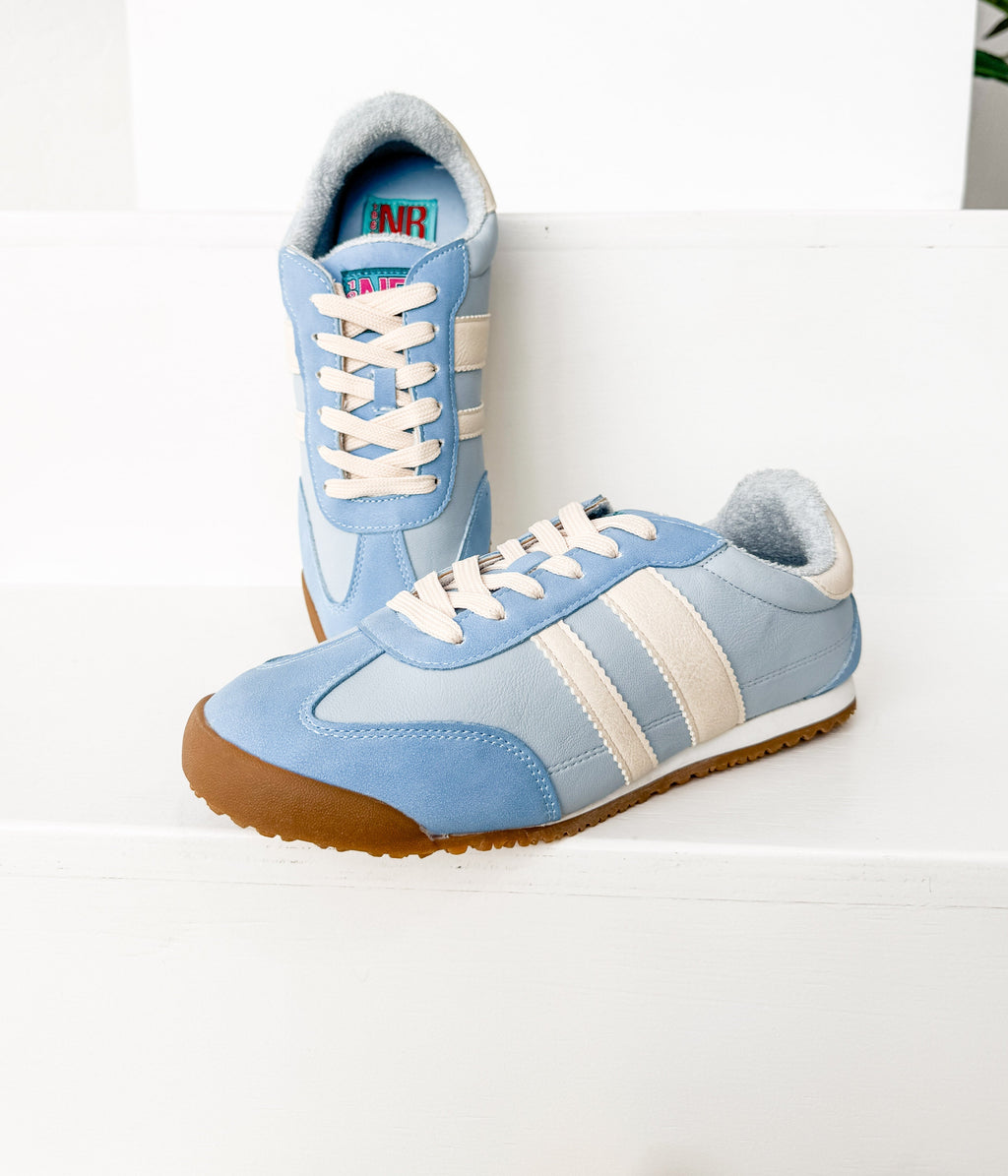 Close-up detail showing quality craftsmanship and materials - Madrid Sneaker in Light Blue
