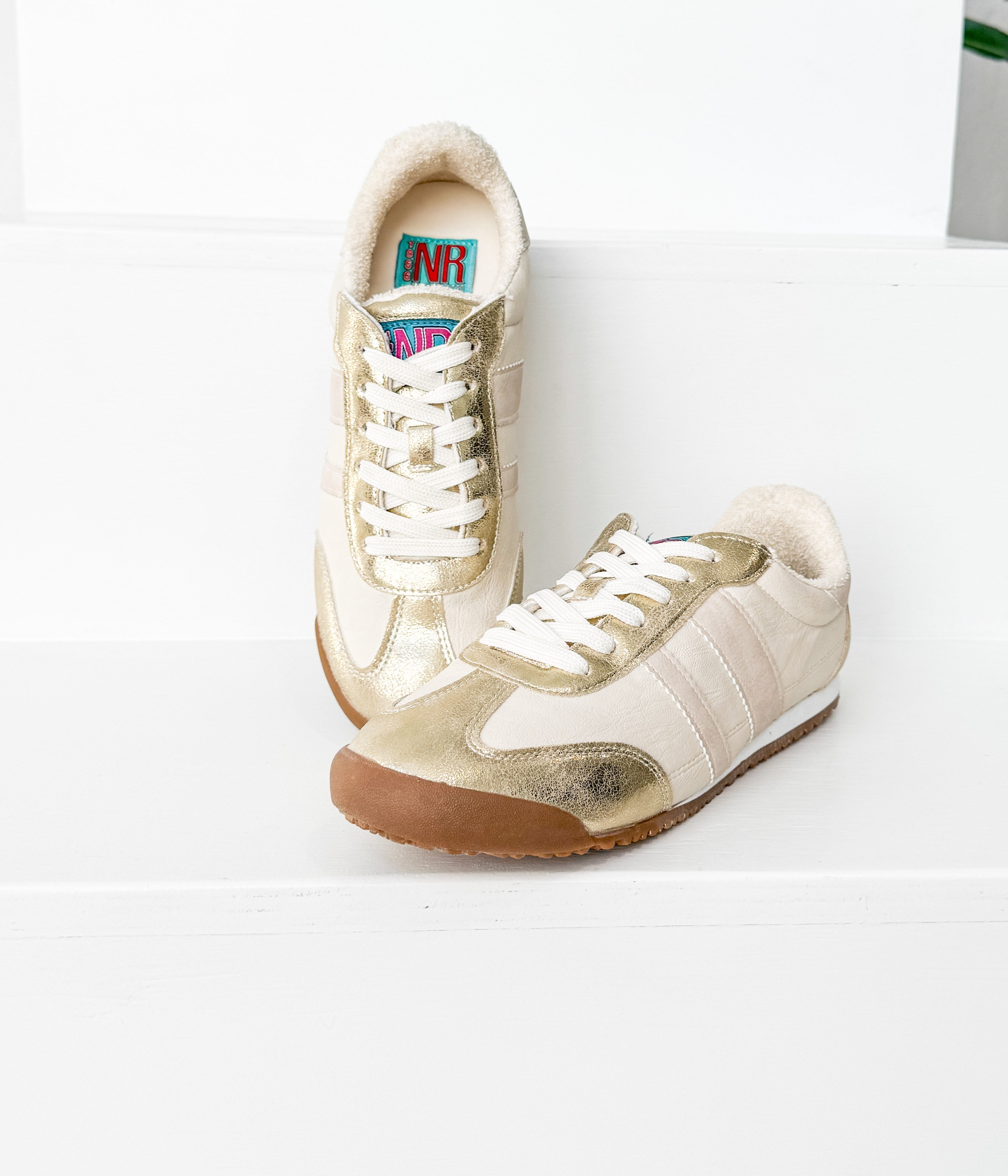 Product view 5 - Madrid Sneaker in Beige/Gold - Naughty Monkey