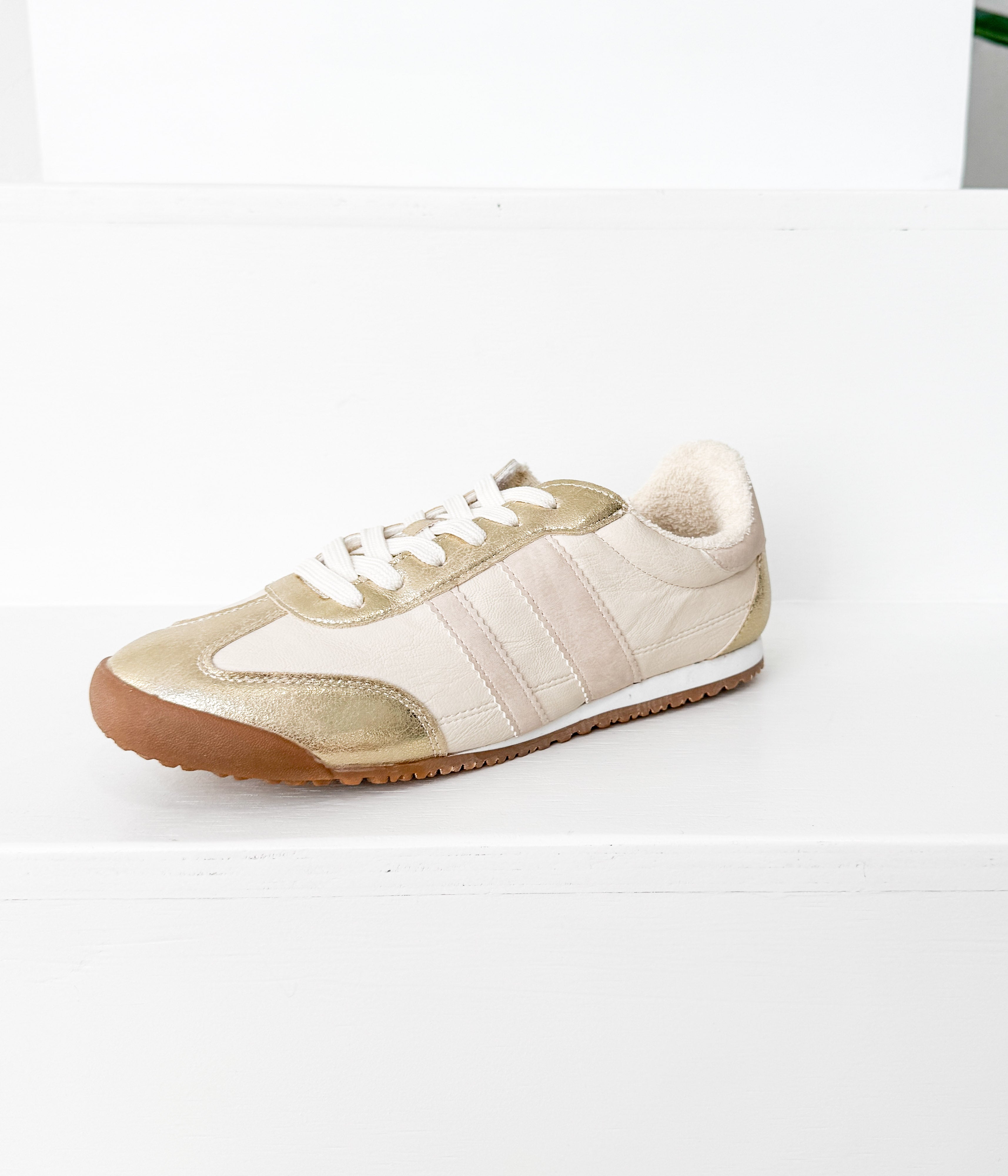 Product view 7 - Madrid Sneaker in Beige/Gold - Naughty Monkey