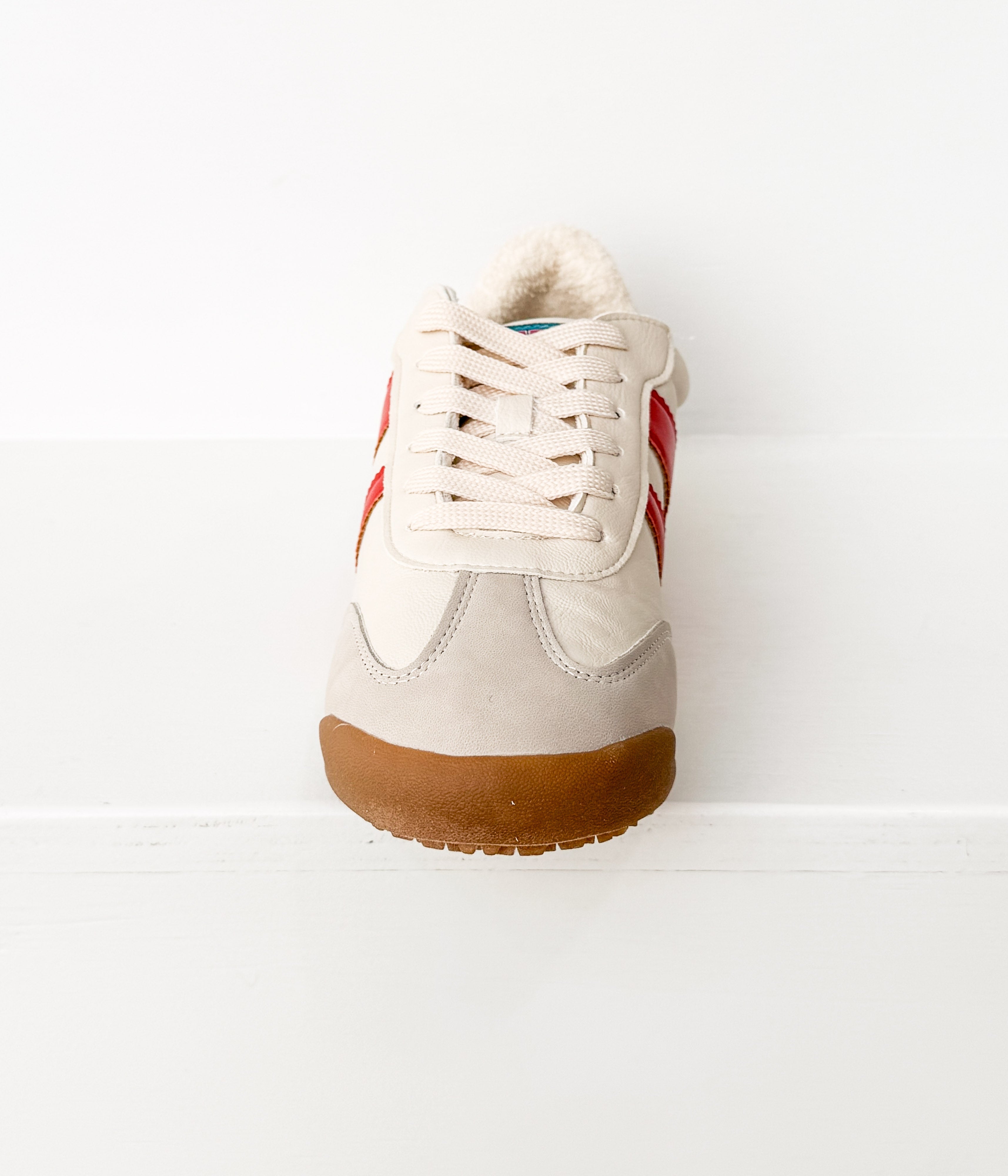 Product view 4 - Madrid Sneaker in Beige/Red - Naughty Monkey