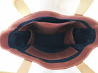 Close-up detail showing quality craftsmanship and materials - Mauve Wax Canvas Tote Bag - The Rebel Gal