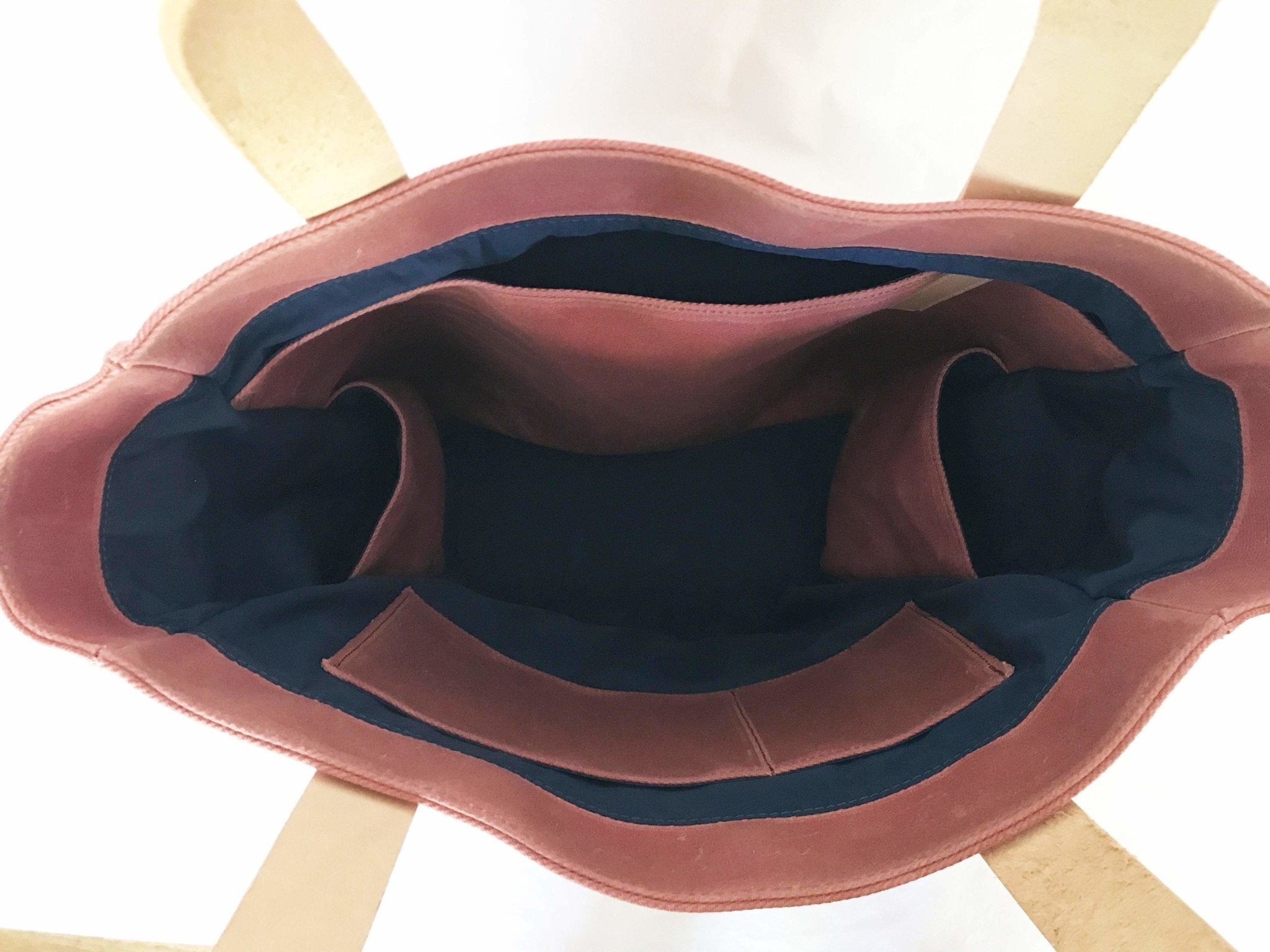 Close-up detail showing quality craftsmanship and materials - Mauve Wax Canvas Tote Bag - The Rebel Gal