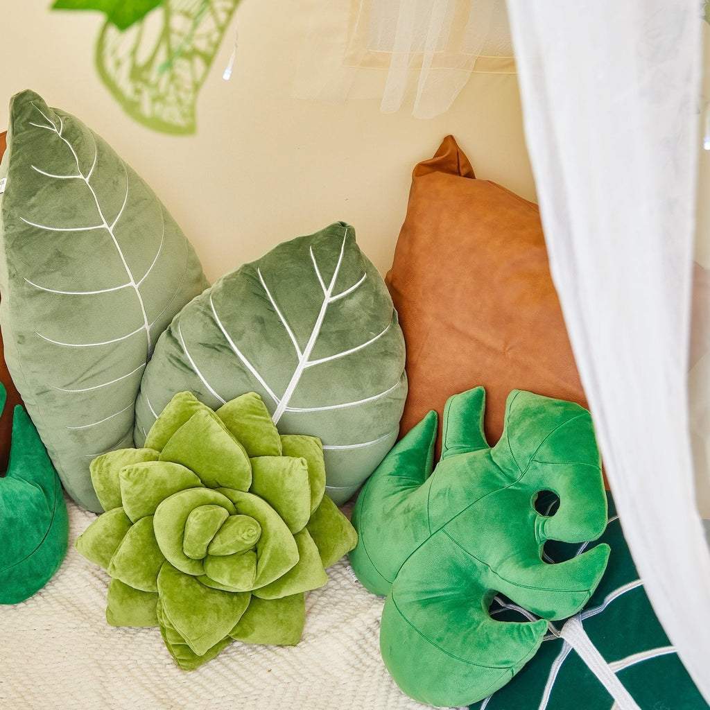 Product view 7 - Monstera Deliciosa Leaf Pillow - Green Philosophy Co.