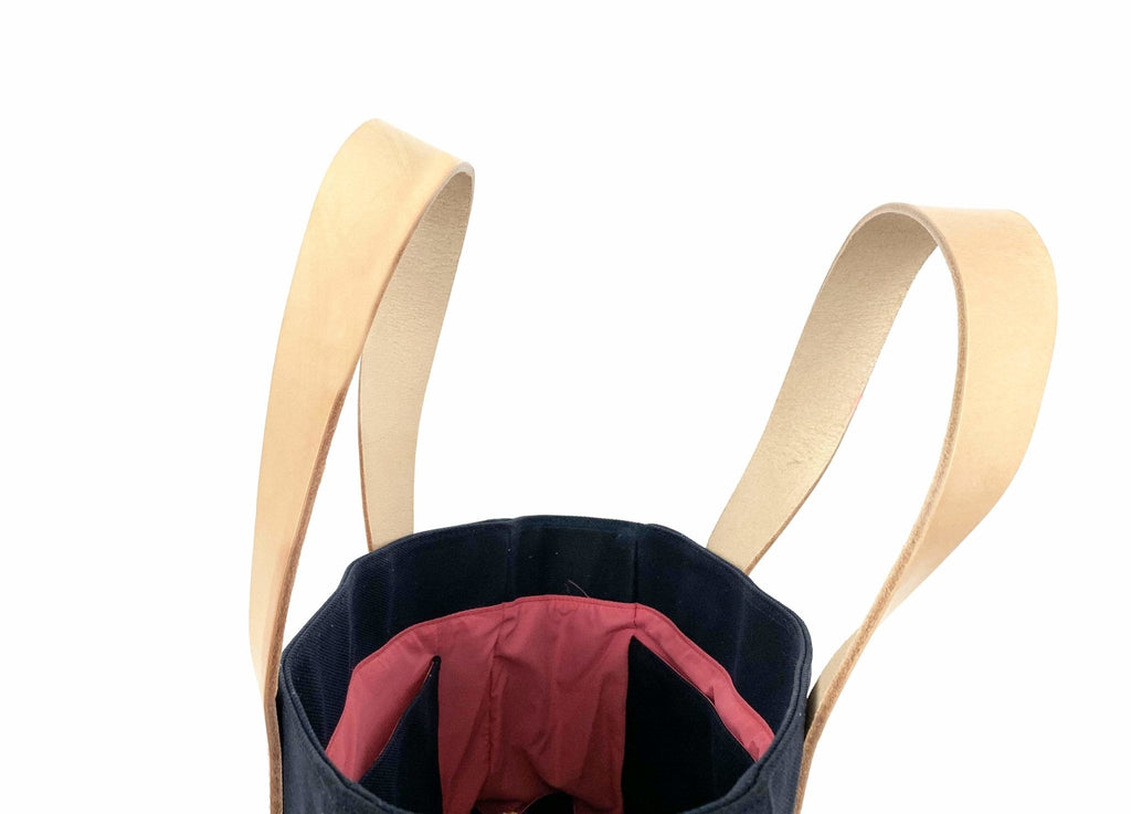 Product view 4 - Navy Waxed Canvas Tote Bag - The Social Butterfly - notebooks & honey