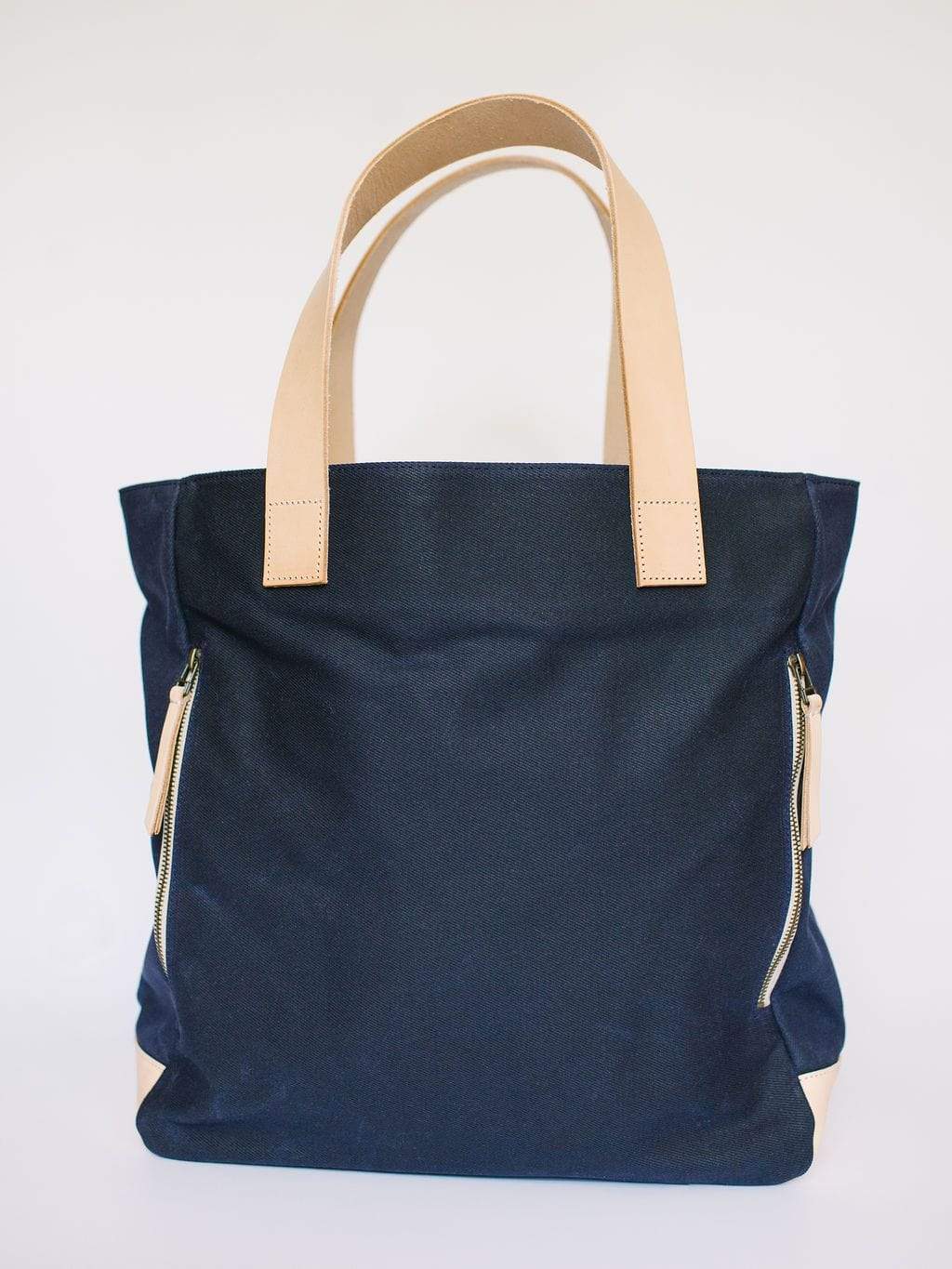 Product view 6 - Navy Waxed Canvas Tote Bag - The Social Butterfly - notebooks & honey