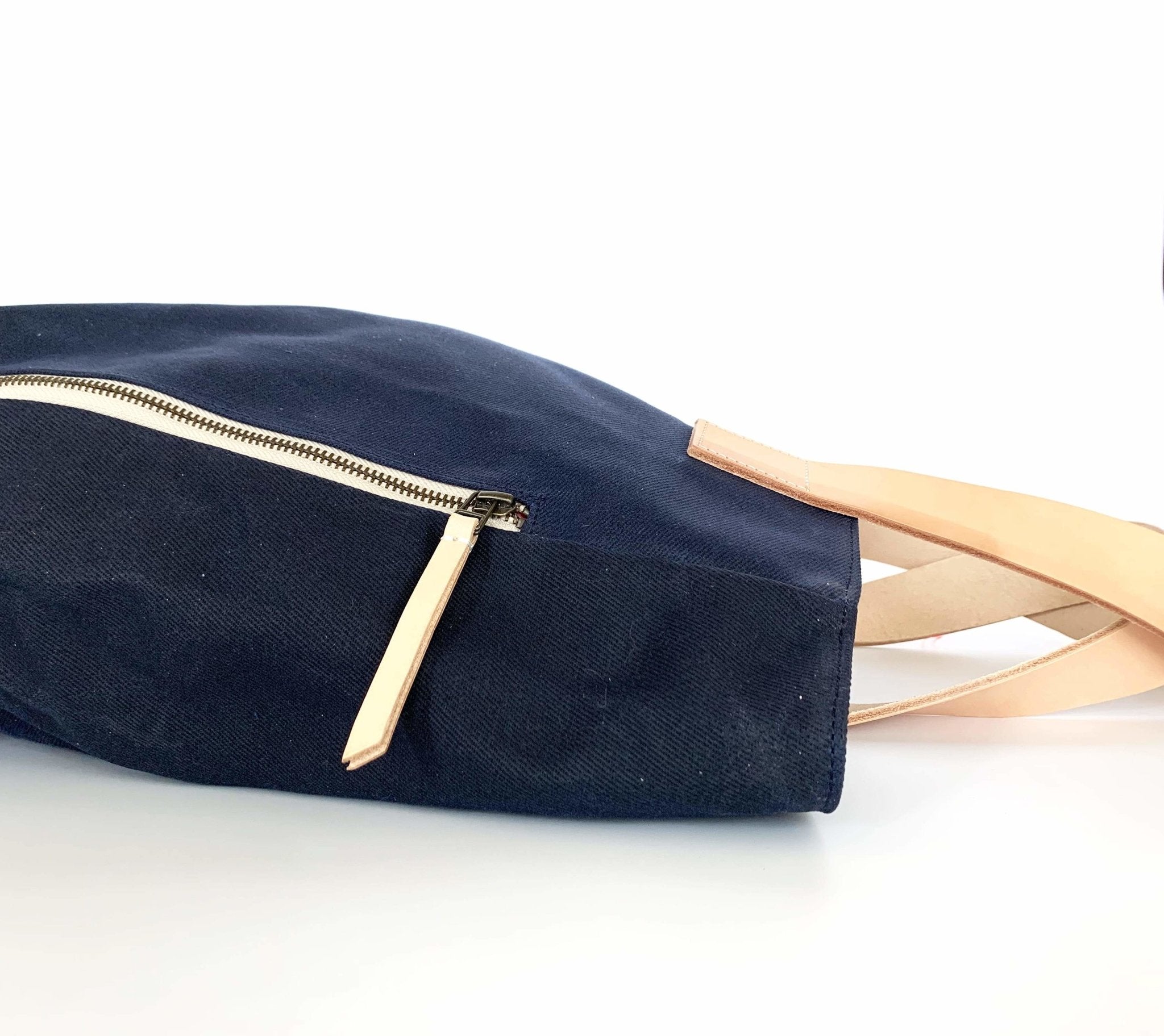 Product view 7 - Navy Waxed Canvas Tote Bag - The Social Butterfly - notebooks & honey
