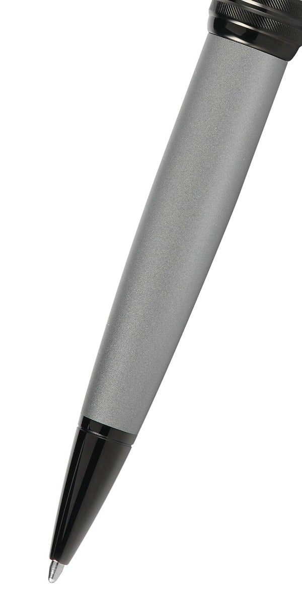 Close-up detail showing quality craftsmanship and materials - A.T. Cross Bailey Matte Gray Lacquer Ballpoint Pen - Comfort