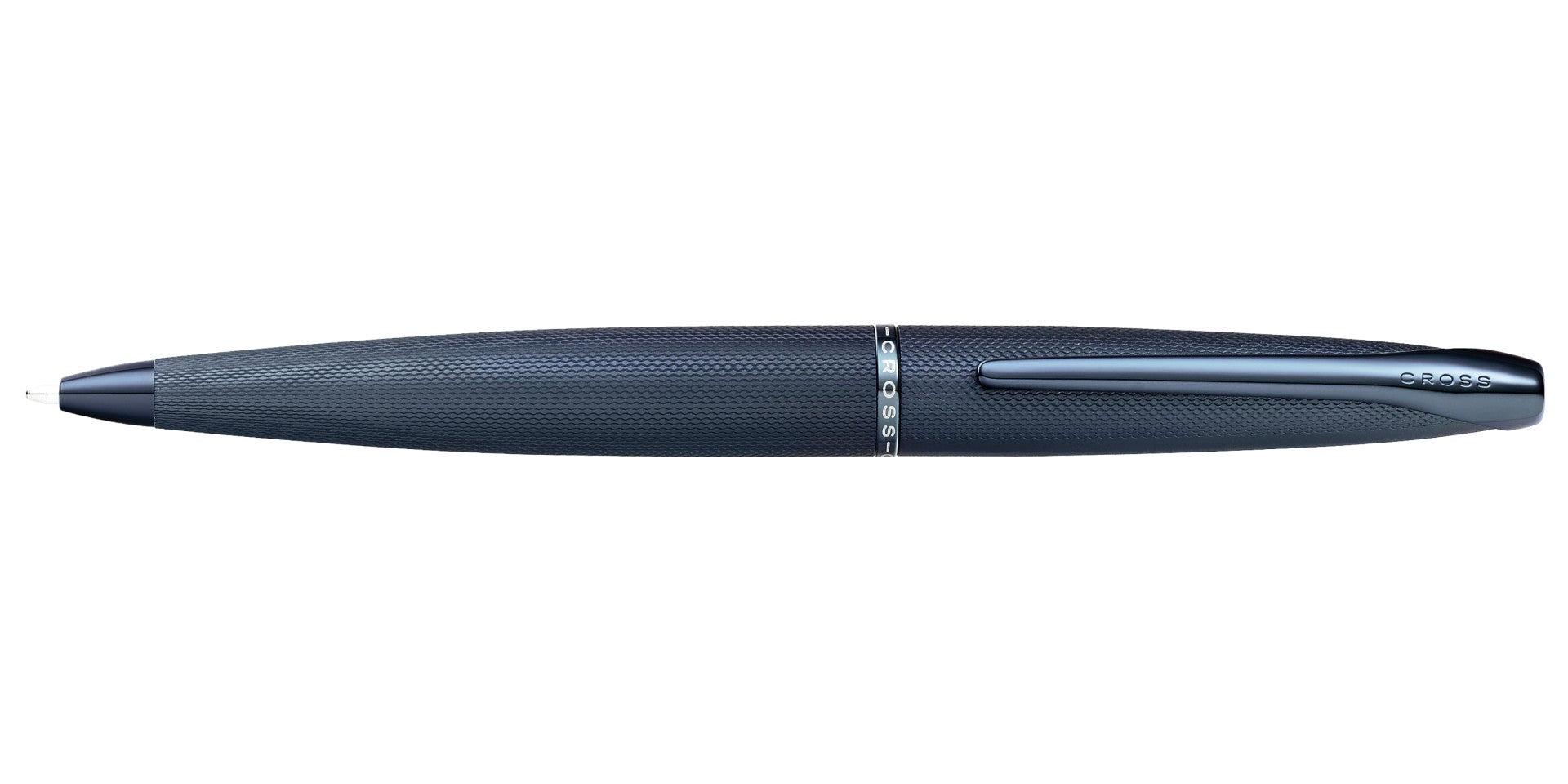 Lifestyle photo showing A.T. Cross ATX Sandblasted Dark Blue Ballpoint Pen - Comfortable  in use - A.T. Cross