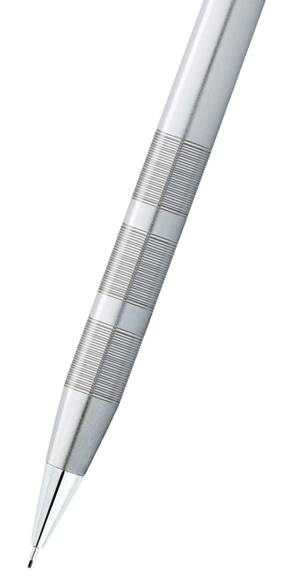Close-up detail showing quality craftsmanship and materials - A.T. Cross Classic Century Satin Chrome 0.7MM Pencil - Preci