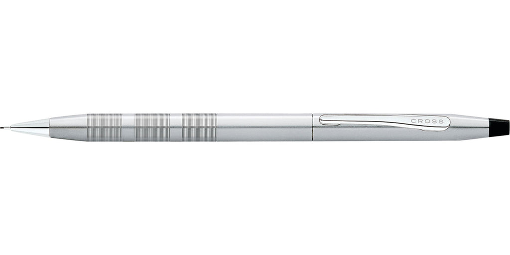 Lifestyle photo showing A.T. Cross Classic Century Satin Chrome 0.7MM Pencil - Precision  in use - A.T. Cross