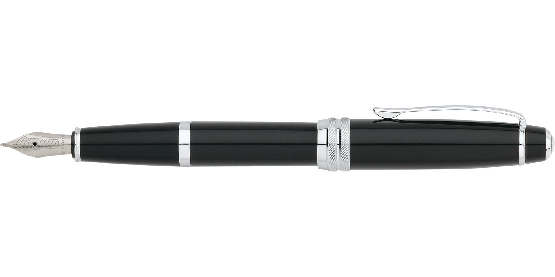Product view 4 - A.T. Cross Bailey Black Lacquer Stainless Steel Medium Nib Fountain Pe - A.T. Cross