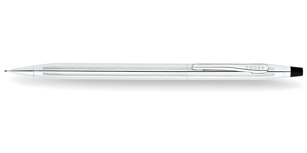 Lifestyle photo showing A.T. Cross Classic Century Lustrous Chrome 0.7MM Pencil - Precisi in use - A.T. Cross