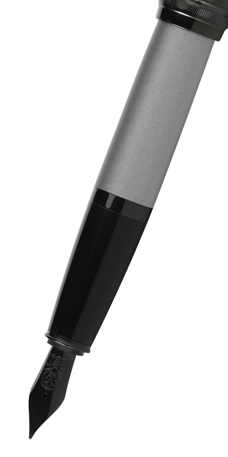 Close-up detail showing quality craftsmanship and materials - A.T. Cross Bailey Matte Gray Lacquer Stainless Steel Extra-F