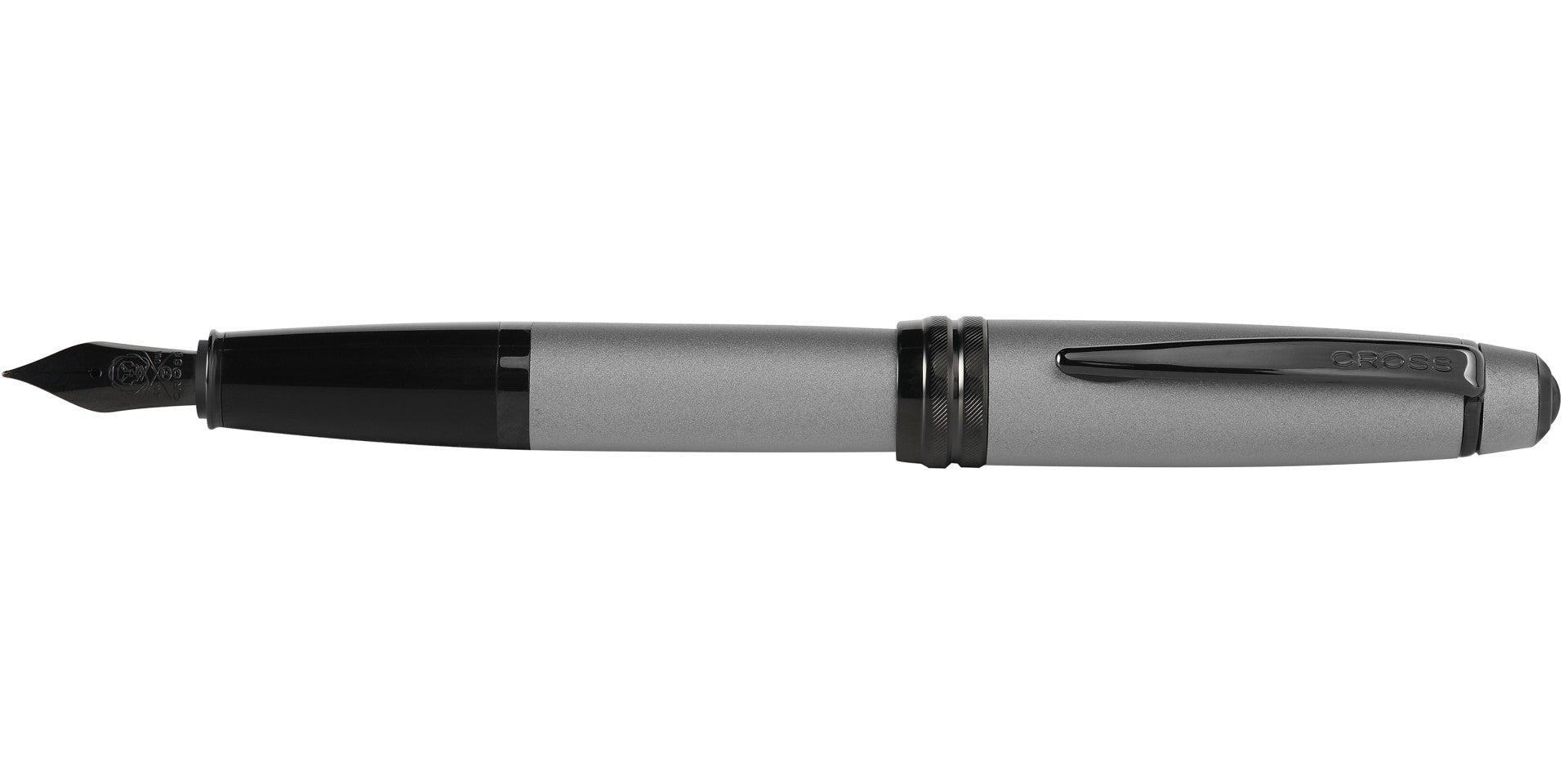 Product view 4 - A.T. Cross Bailey Matte Gray Lacquer Stainless Steel Extra-Fine Nib Fo - A.T. Cross