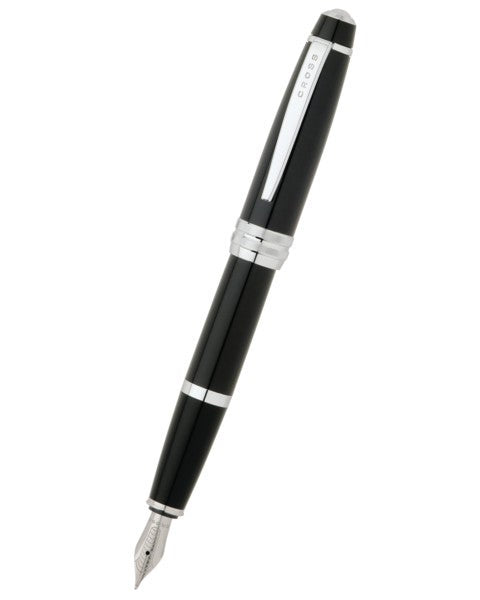 A.T. Cross Bailey Black Lacquer Stainless Steel Medium Nib Fountain Pe - premium quality - A.T. Cross