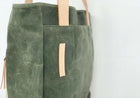 Premium tote bag with leather handles - sustainable everyday luxury - notebooks & honey