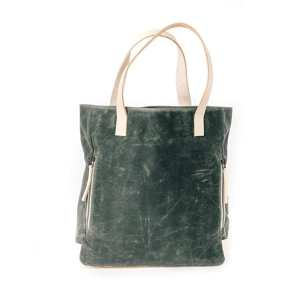 Product view 8 - Olive Wax Canvas Tote Bag - The Wild One - notebooks & honey