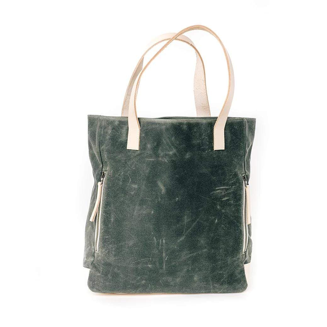 Product view 8 - Olive Wax Canvas Tote Bag - The Wild One - notebooks & honey