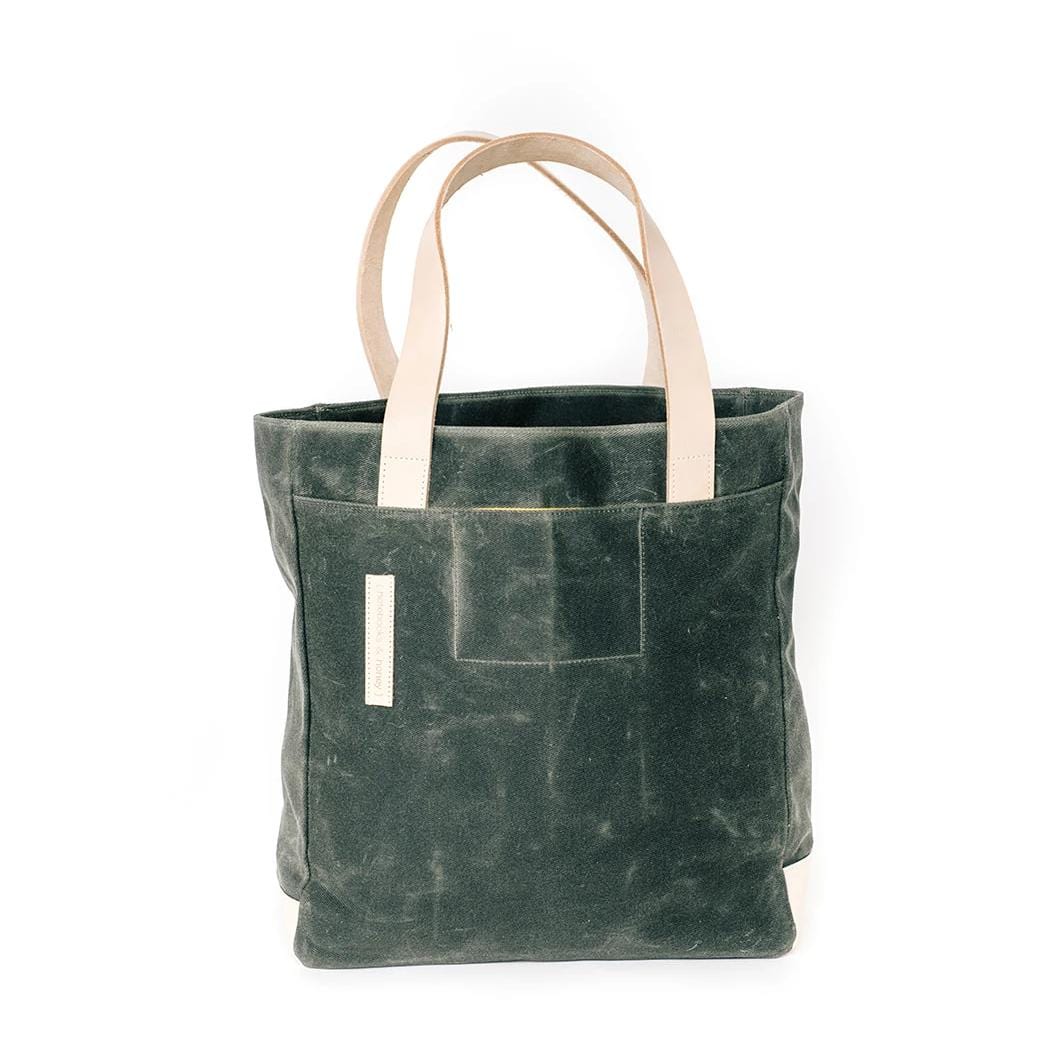 Product view 9 - Olive Wax Canvas Tote Bag - The Wild One - notebooks & honey