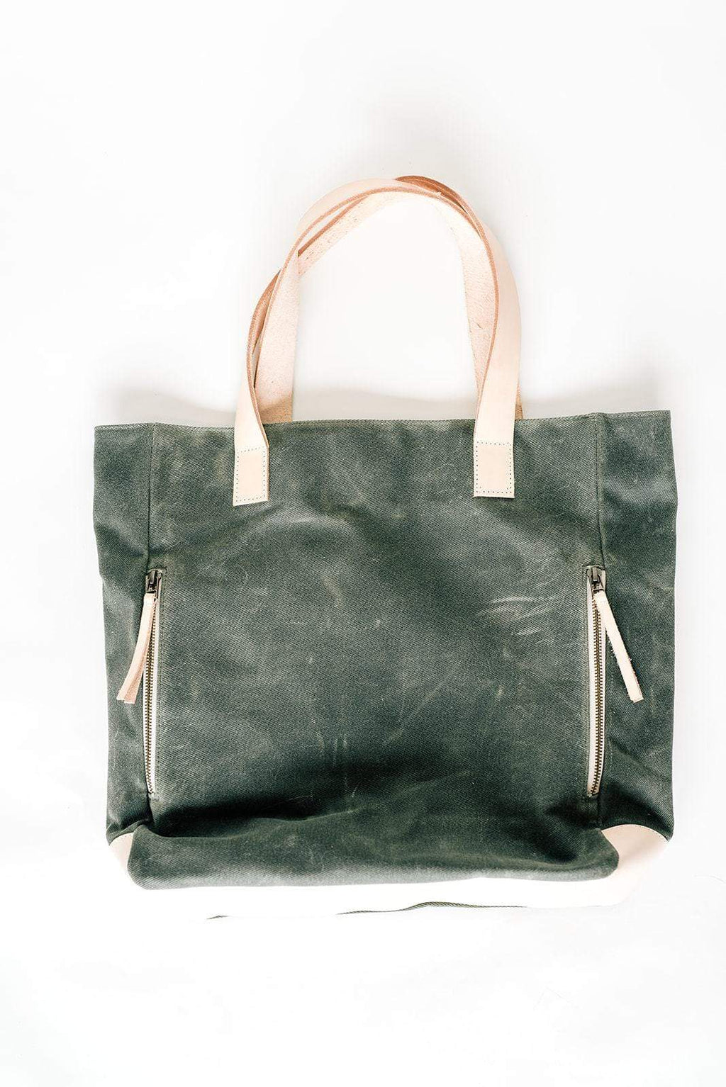 Product view 7 - Olive Wax Canvas Tote Bag - The Wild One - notebooks & honey