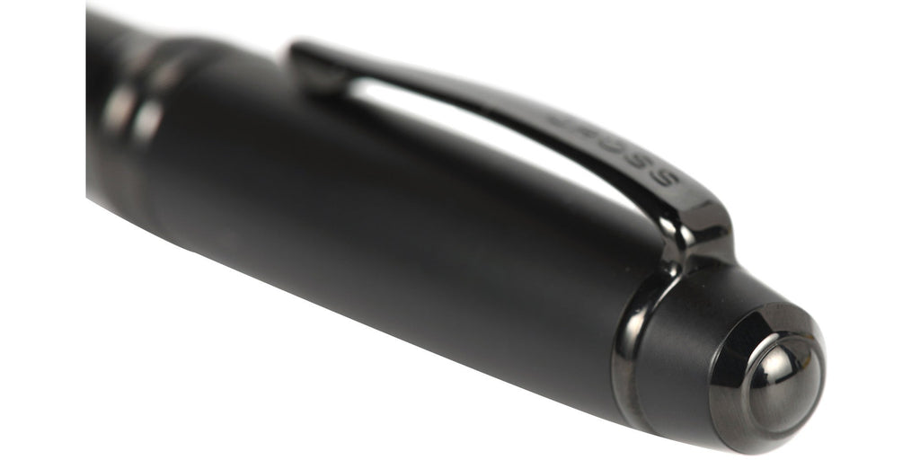 Lifestyle photo showing A.T. Cross Bailey Matte Black Lacquer Ballpoint Pen - Comfortable in use - A.T. Cross
