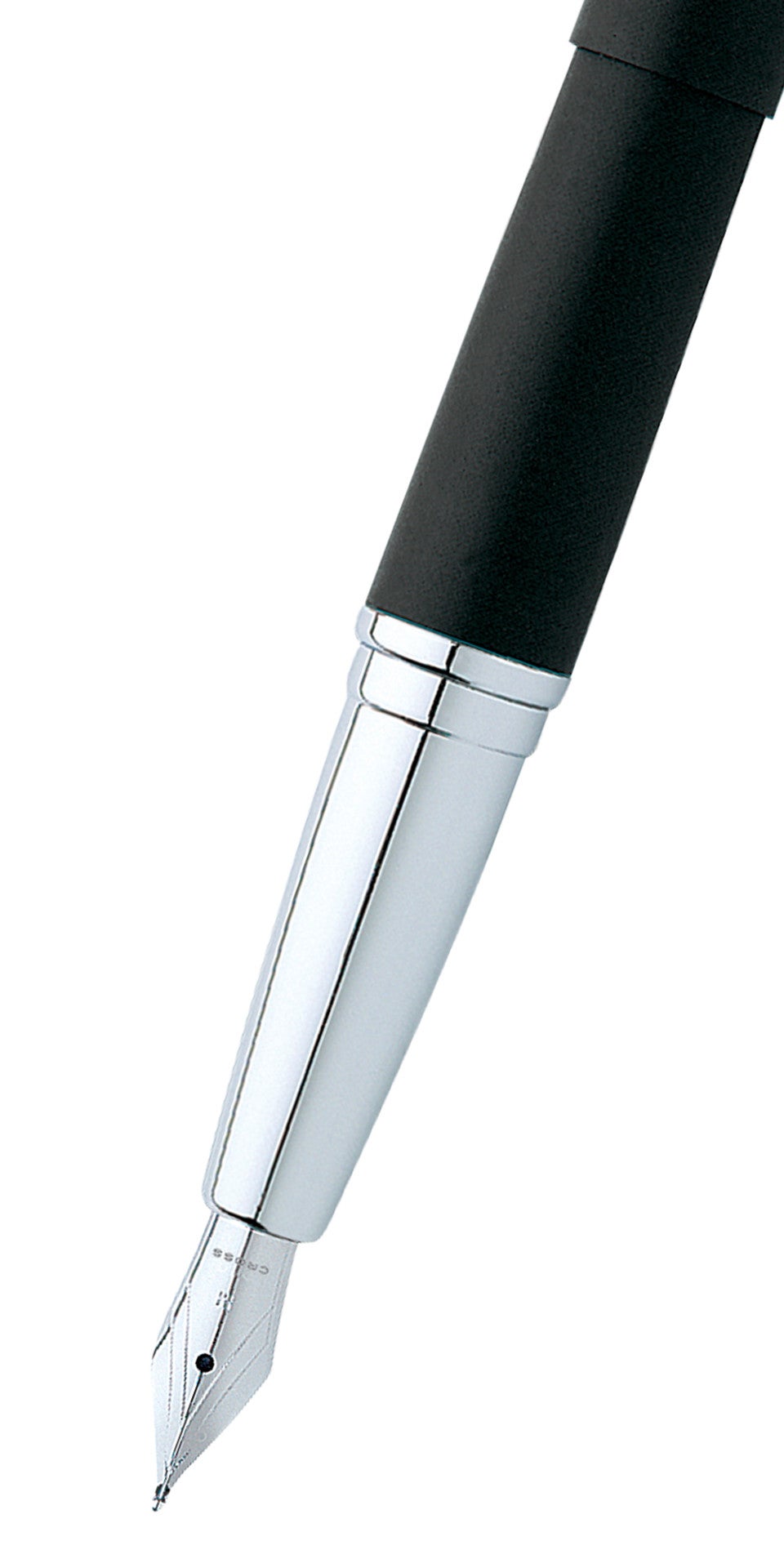 Close-up detail showing quality craftsmanship and materials - A.T. Cross ATX Basalt Black Stainless Steel Medium Nib Fount