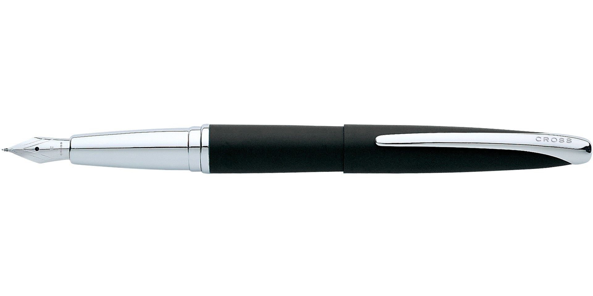 Product view 4 - A.T. Cross ATX Basalt Black Stainless Steel Medium Nib Fountain Pen - - A.T. Cross