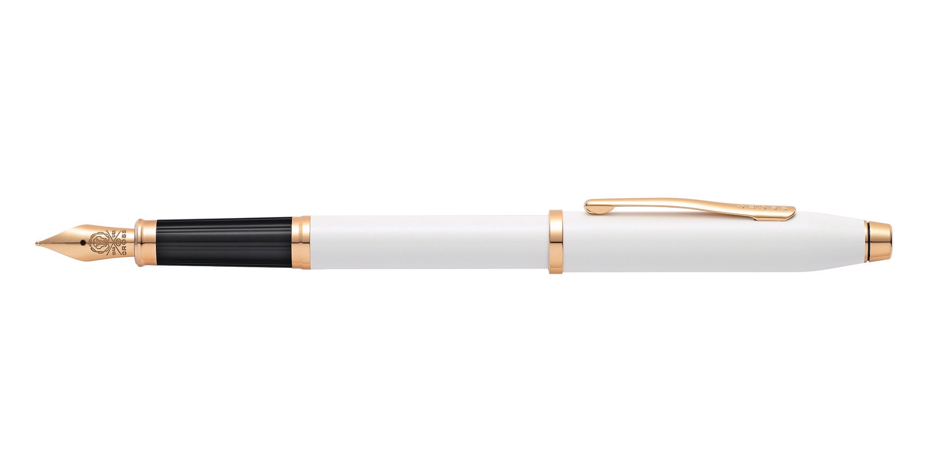 Product view 4 - A.T. Cross Century II Pearlescent White Lacquer Medium Nib Fountain Pe - A.T. Cross