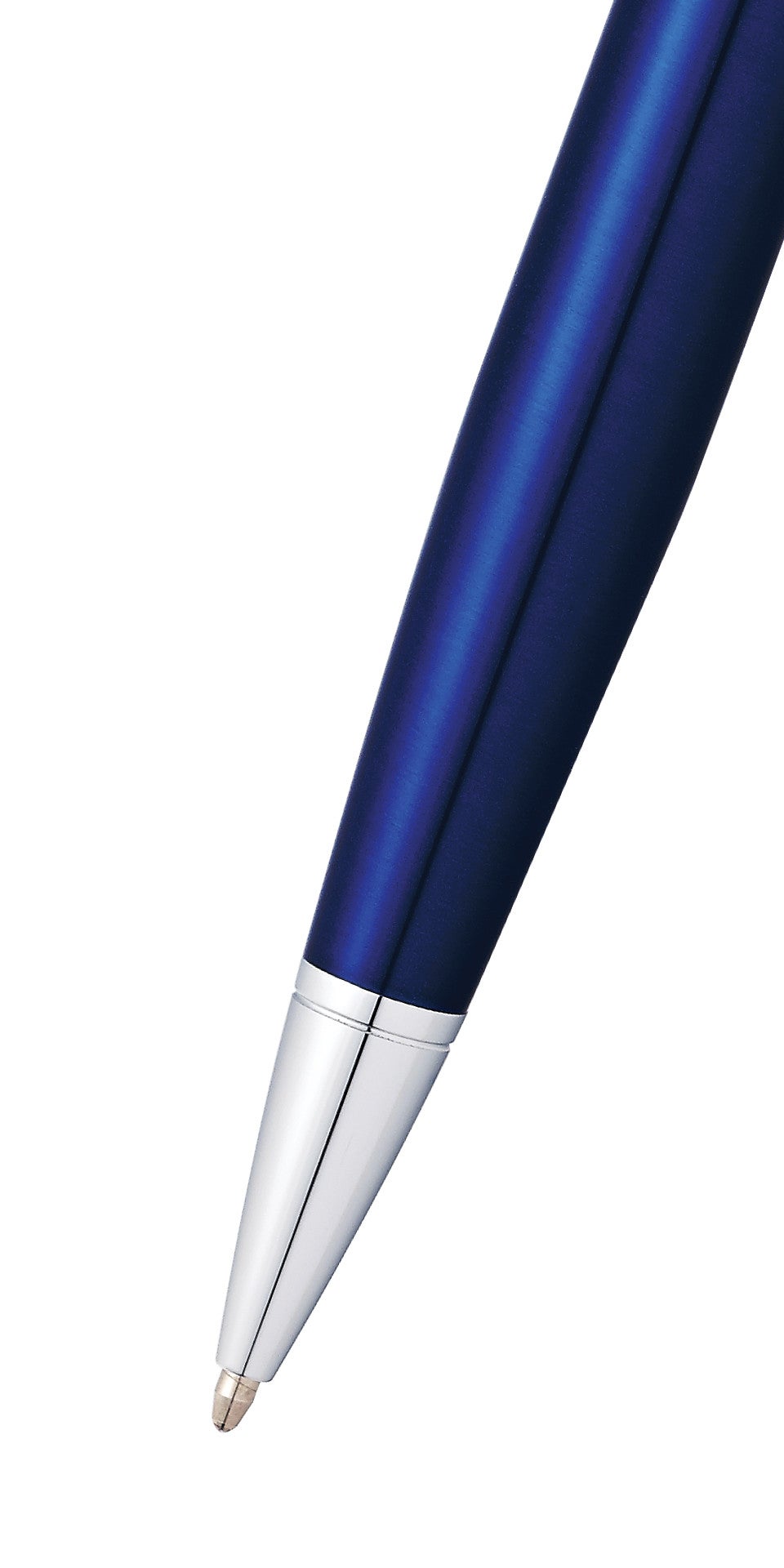 Close-up detail showing quality craftsmanship and materials - A.T. Cross Bailey Blue Lacquer Ballpoint Pen - Comfortable P