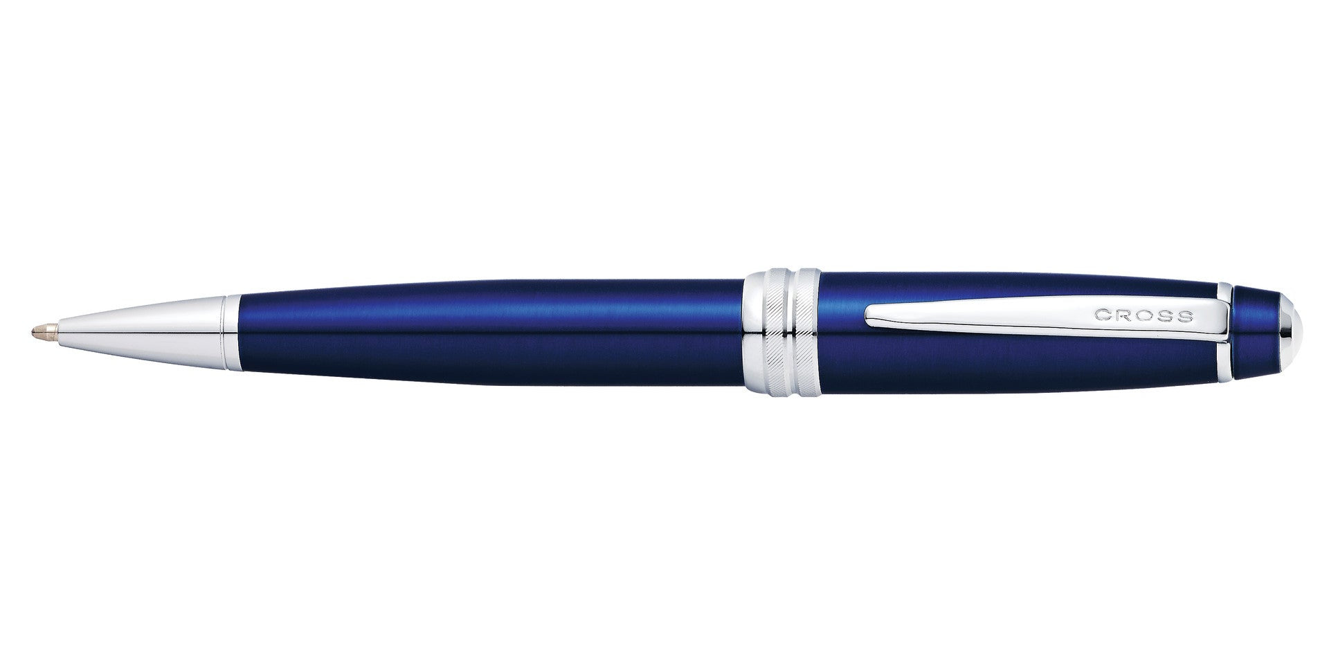 Lifestyle photo showing A.T. Cross Bailey Blue Lacquer Ballpoint Pen - Comfortable Profes in use - A.T. Cross