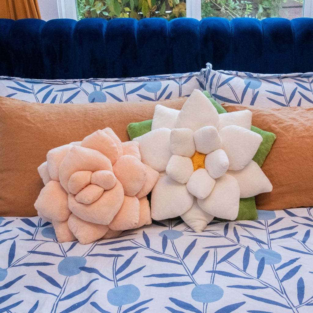 Product view 7 - Poinsettia Pillow - Marshmallow White - Green Philosophy Co.