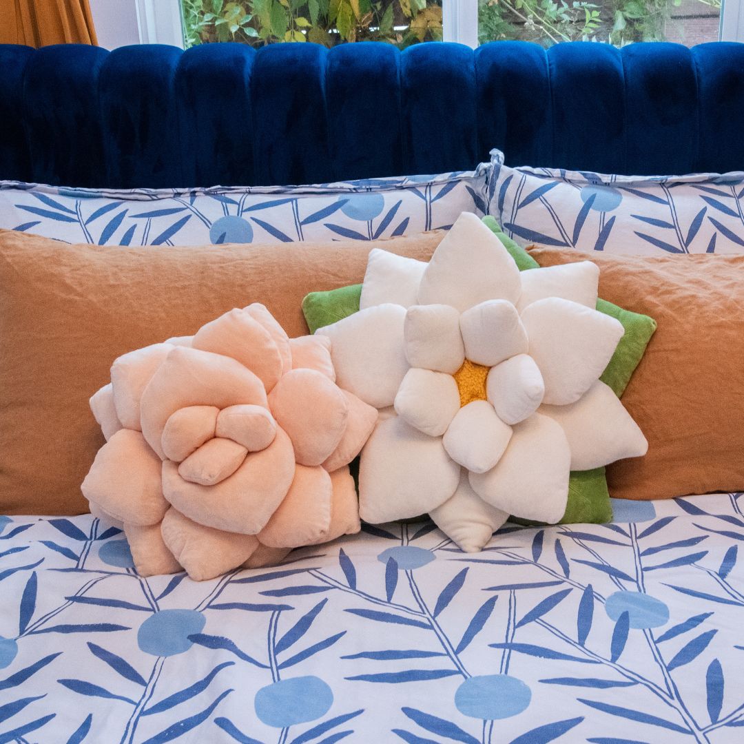 Product view 7 - Poinsettia Pillow - Marshmallow White - Green Philosophy Co.