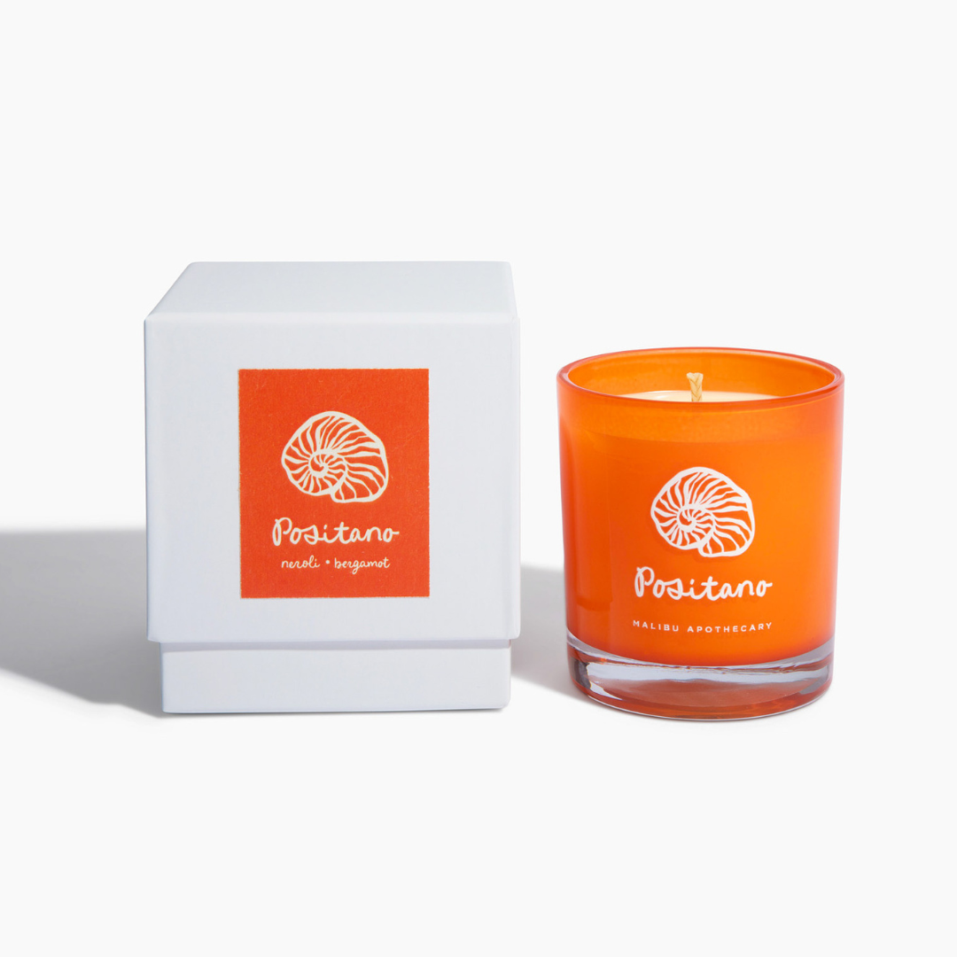 Lifestyle photo showing POSITANO • neroli & orange blossom in use - Malibu Apothecary