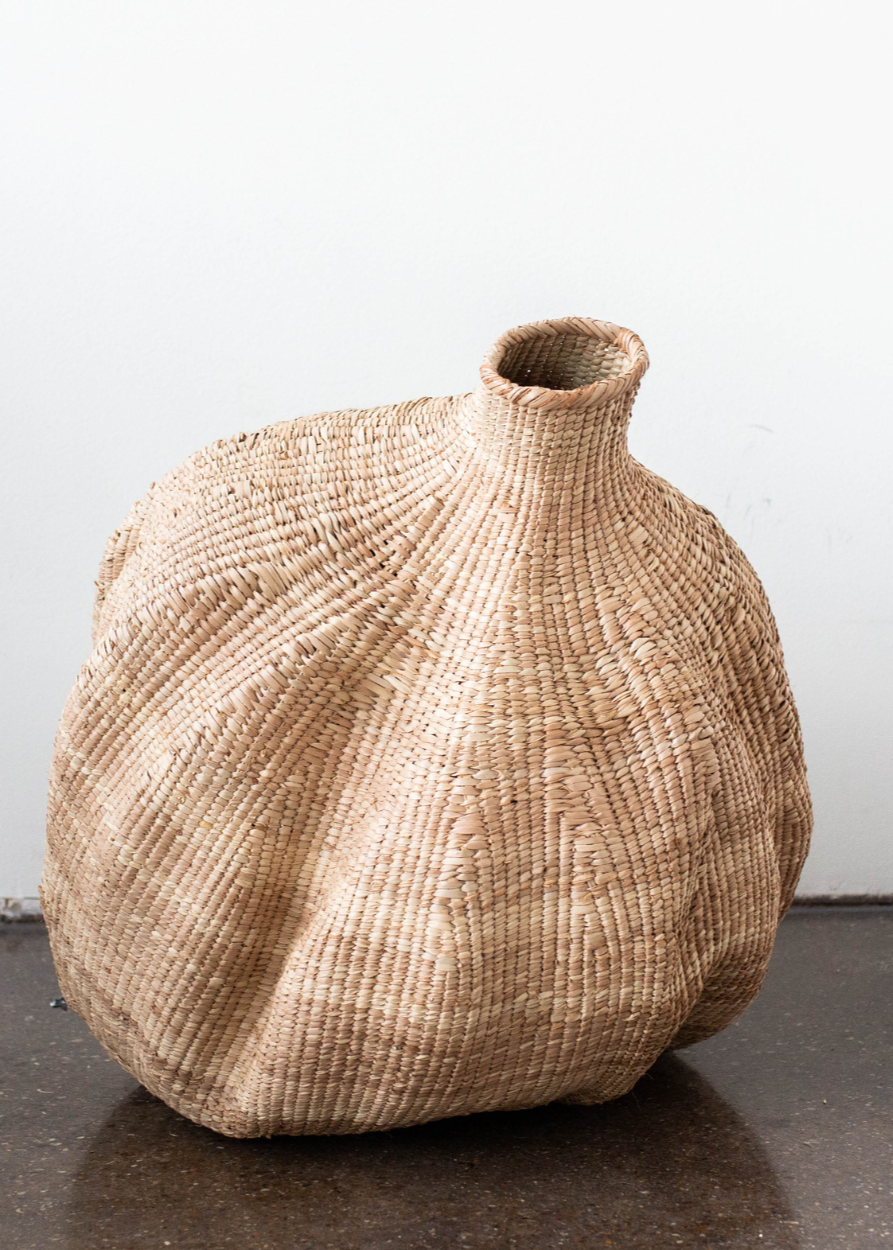 Ilala Garlic Gourd Handwoven African Basket - premium quality - Kanju Interiors