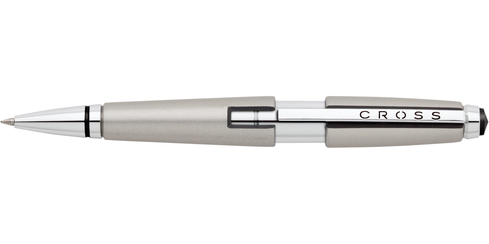 Lifestyle photo showing A.T. Cross Edge Sonic Titanium Gel Rollerball Pen - Natural Left- in use - A.T. Cross