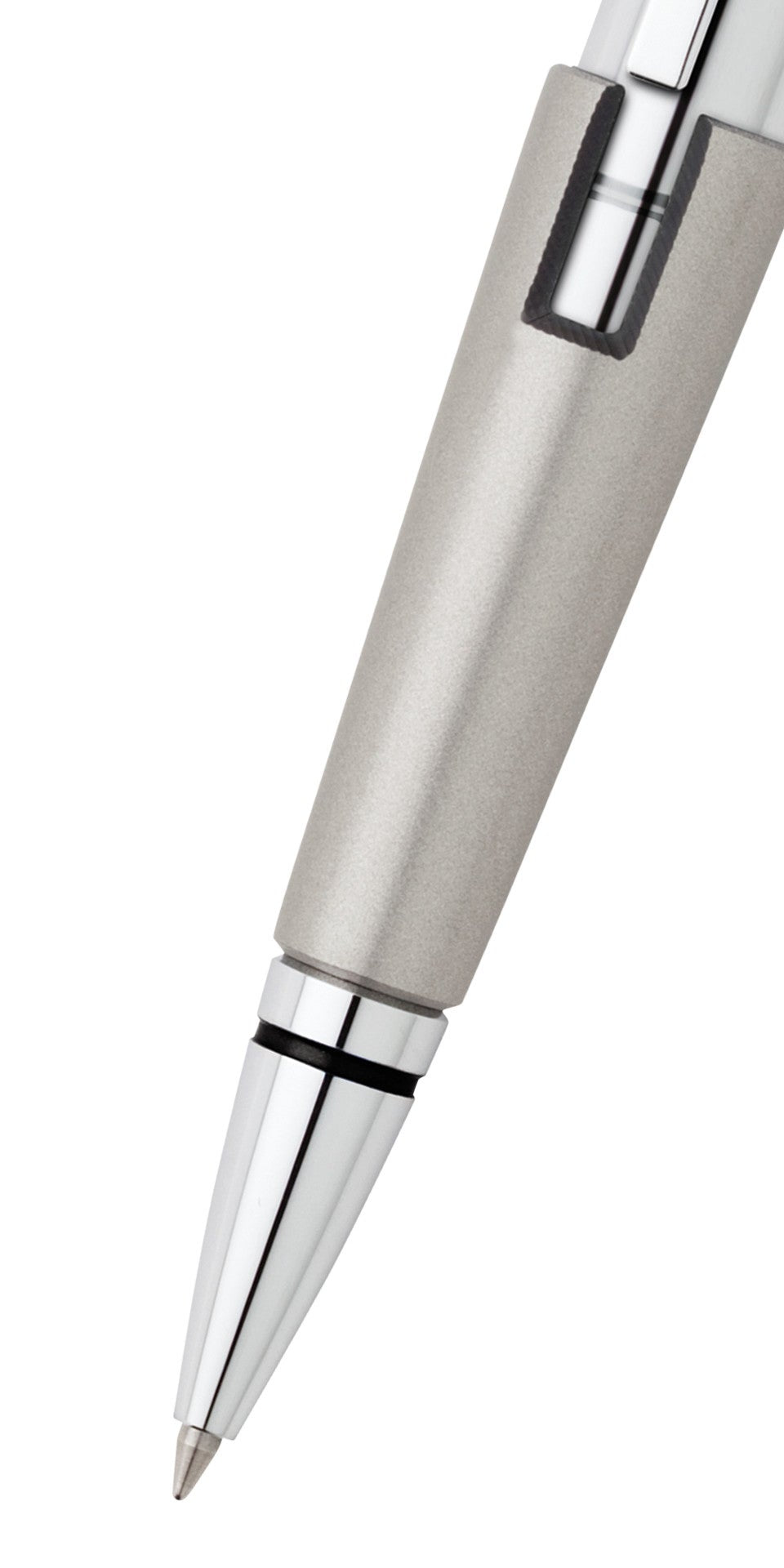 Close-up detail showing quality craftsmanship and materials - A.T. Cross Edge Sonic Titanium Gel Rollerball Pen - Natural 