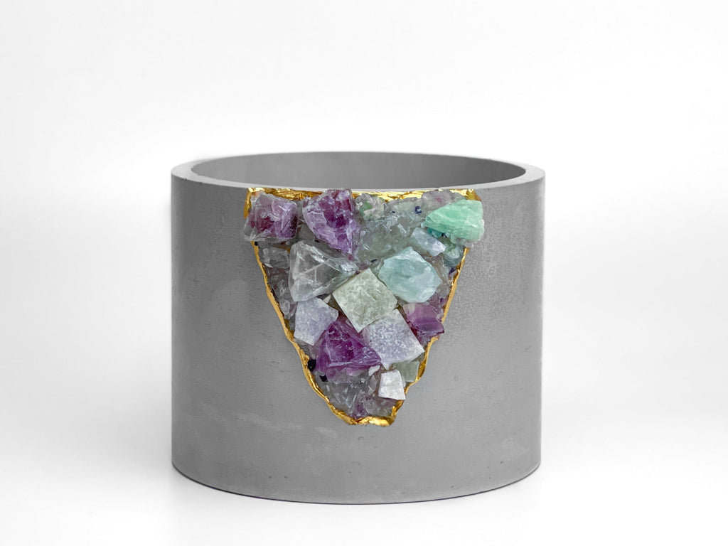 Product view 5 - 6" FLUORITE GEODE PLANTER - AURA 8 HOME