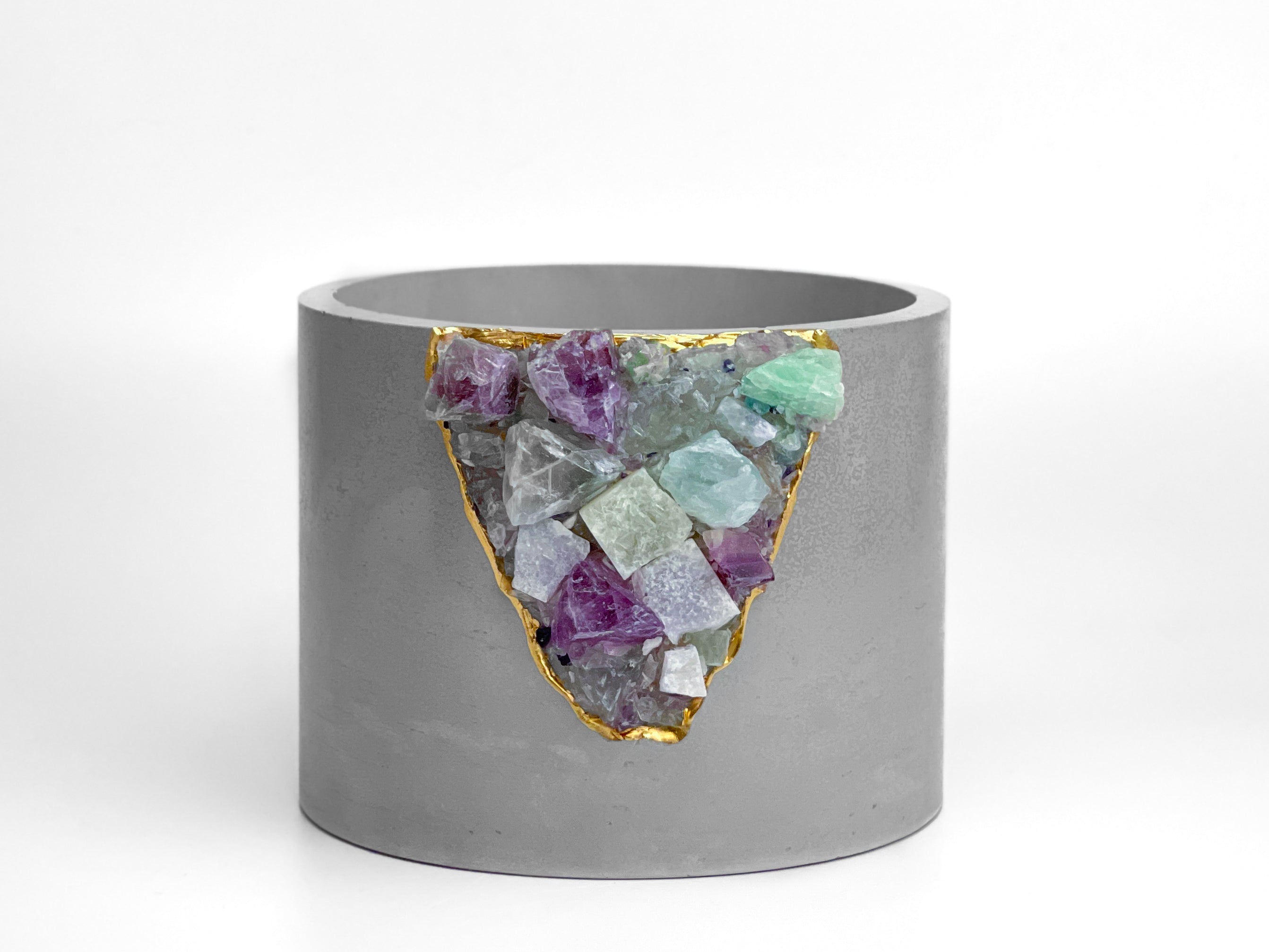 Product view 5 - 6" FLUORITE GEODE PLANTER - AURA 8 HOME