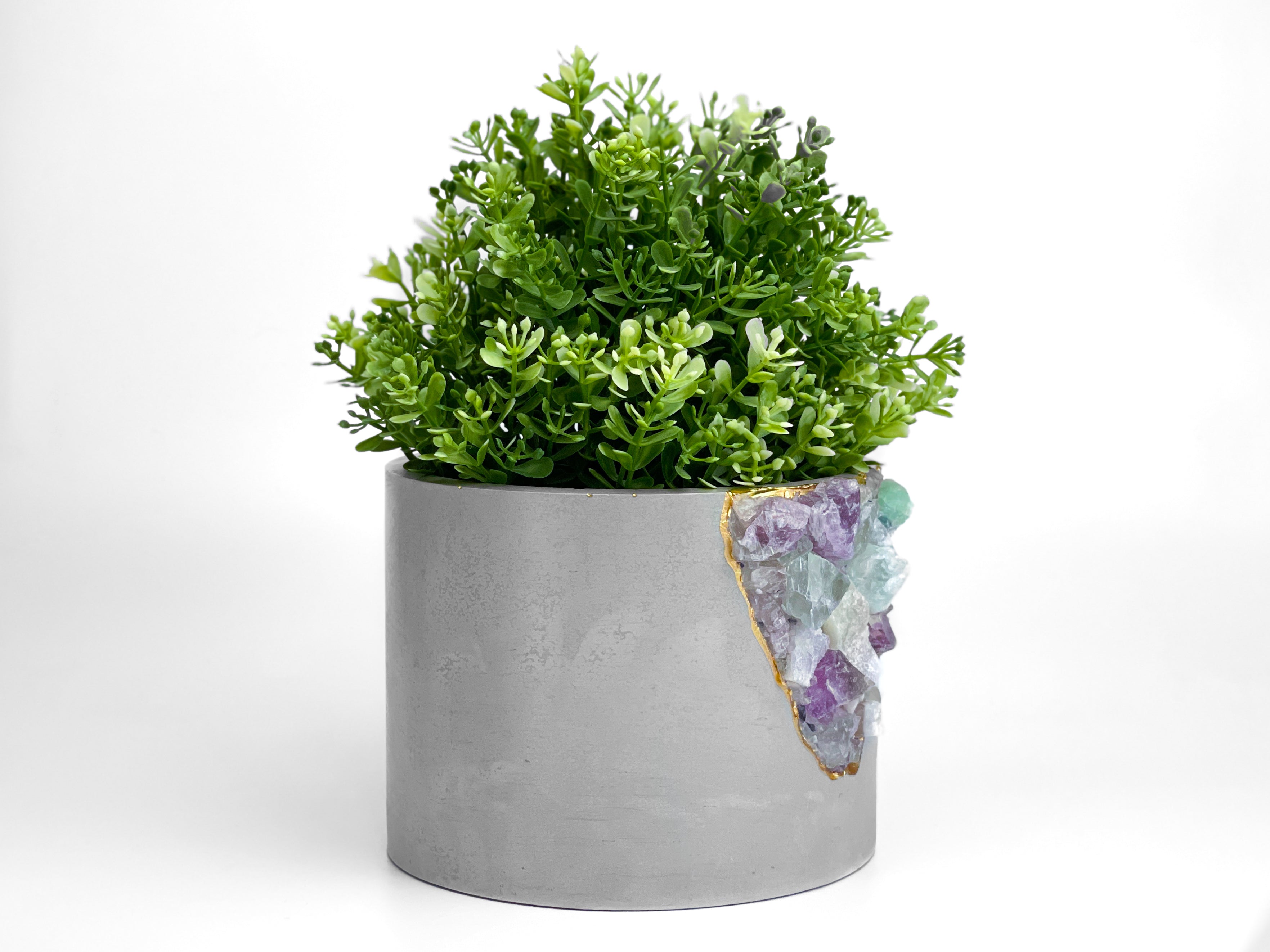 Product view 4 - 6" FLUORITE GEODE PLANTER - AURA 8 HOME