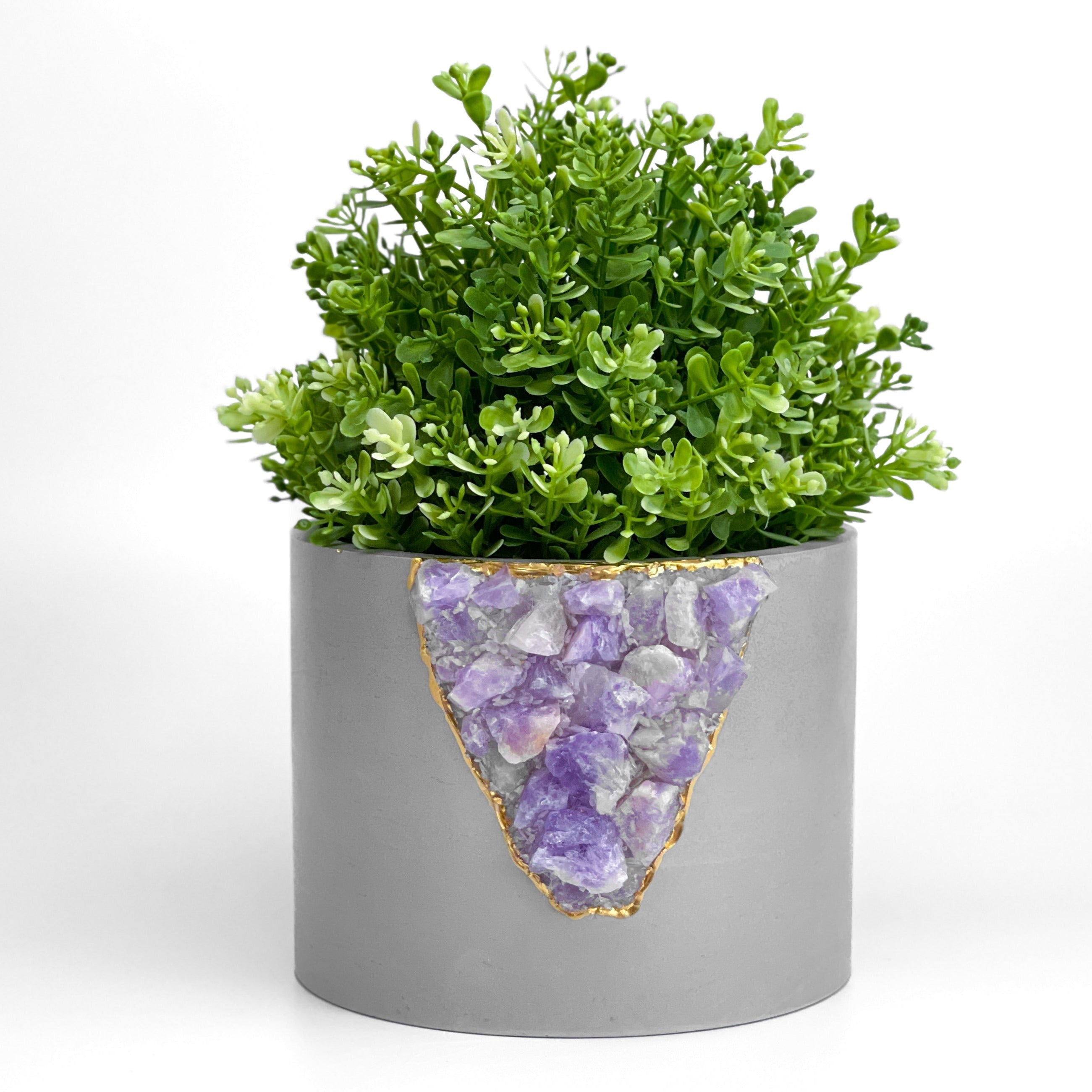 6" AMETHYST PLANTER - premium quality - AURA 8 HOME
