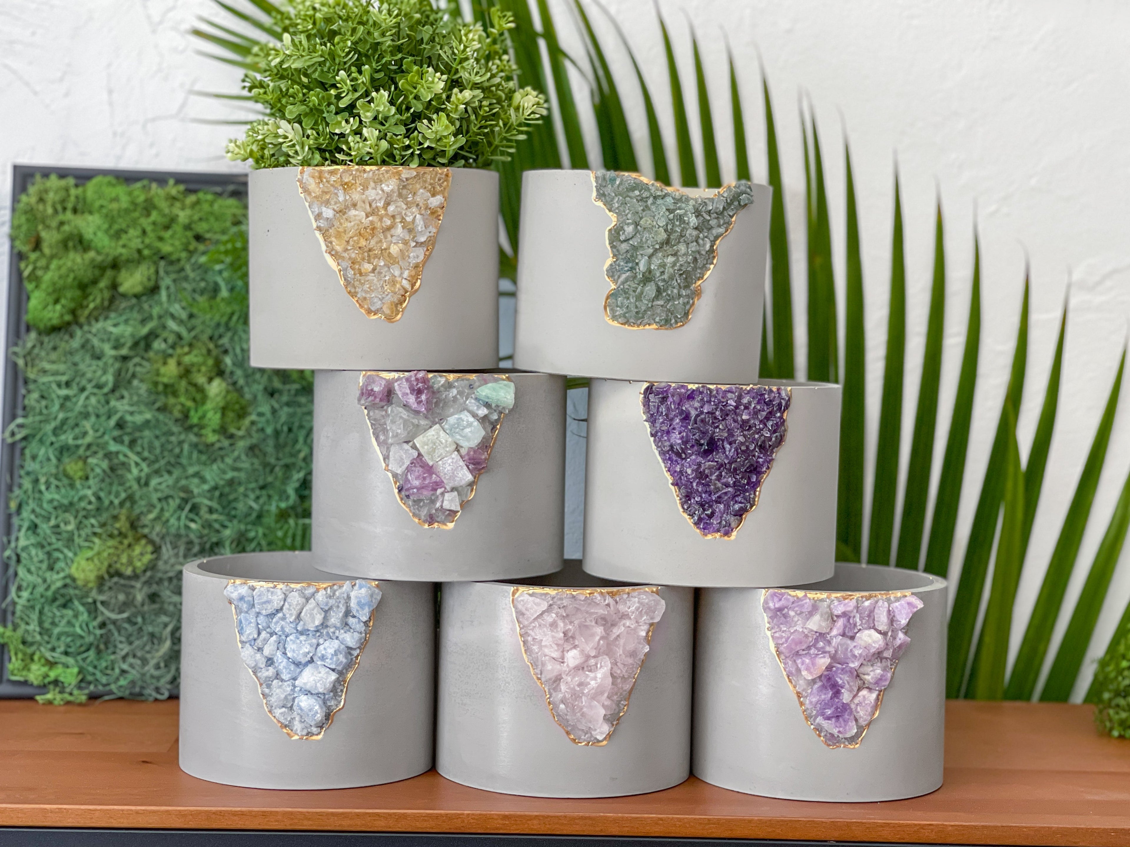 Product view 5 - 6" AMETHYST PLANTER - AURA 8 HOME