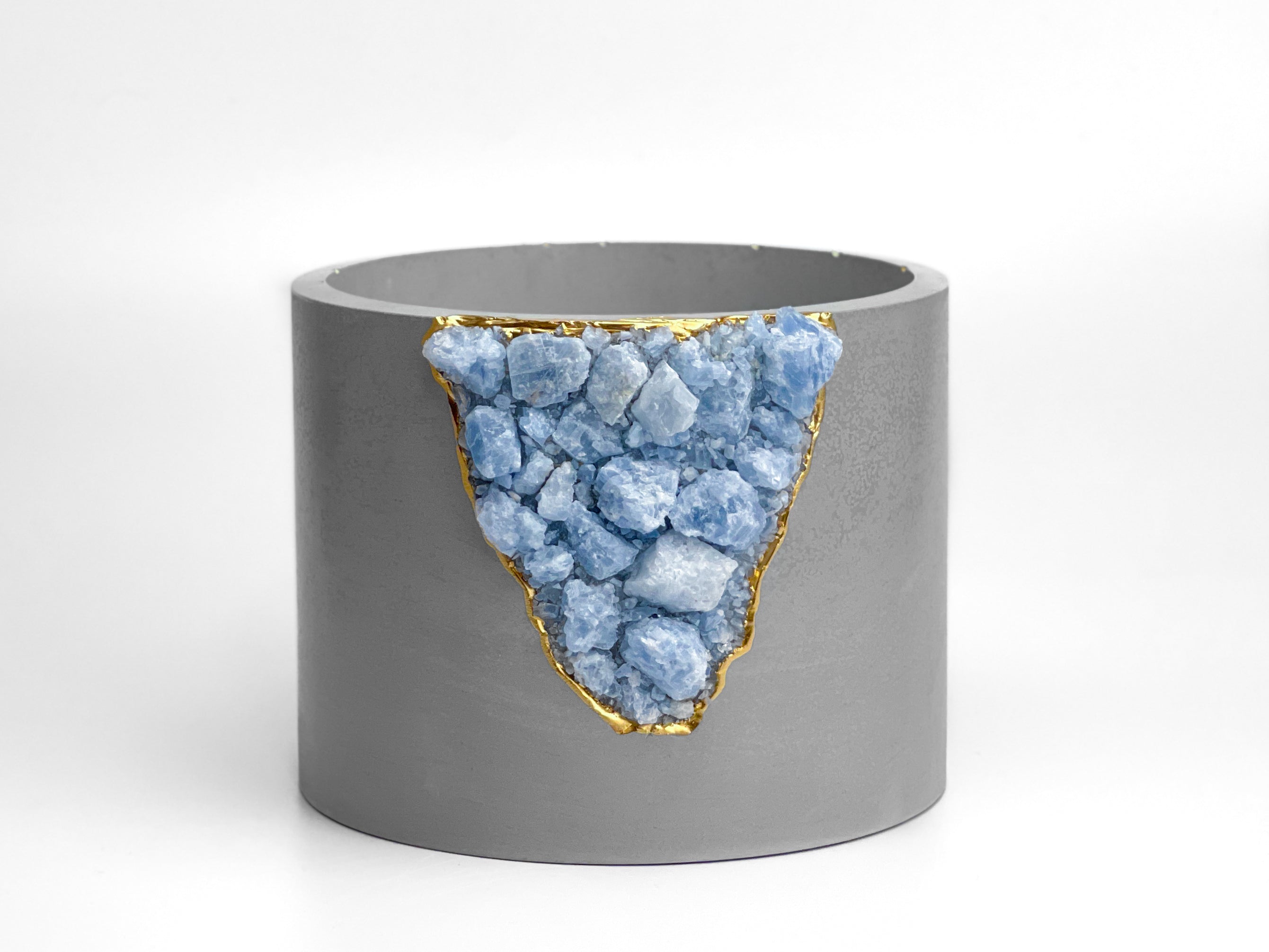 Product view 5 - 6" BLUE CALCITE PLANTER - AURA 8 HOME