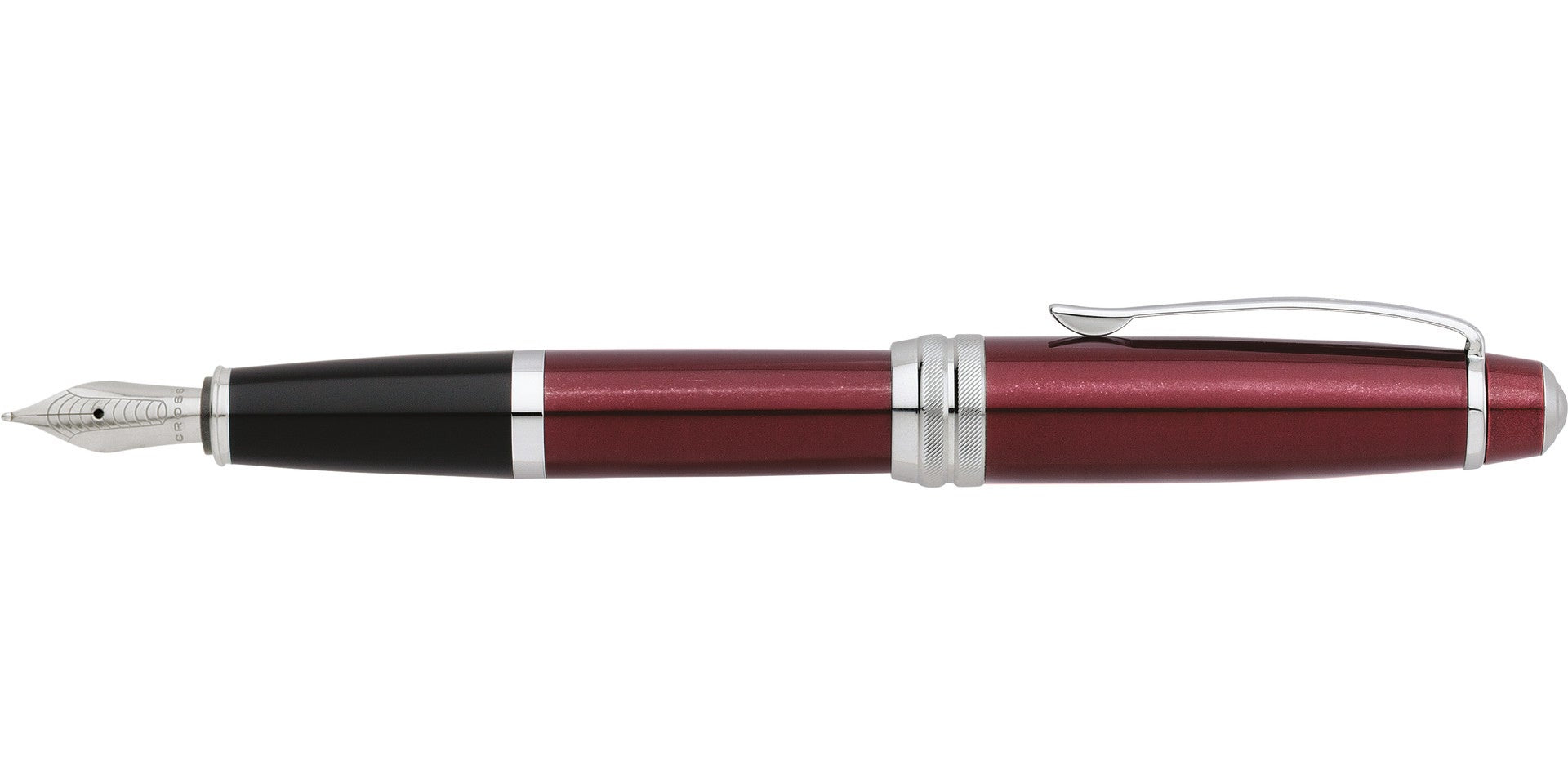 Product view 4 - A.T. Cross Bailey Red Lacquer Stainless Steel Medium Nib Fountain Pen - A.T. Cross