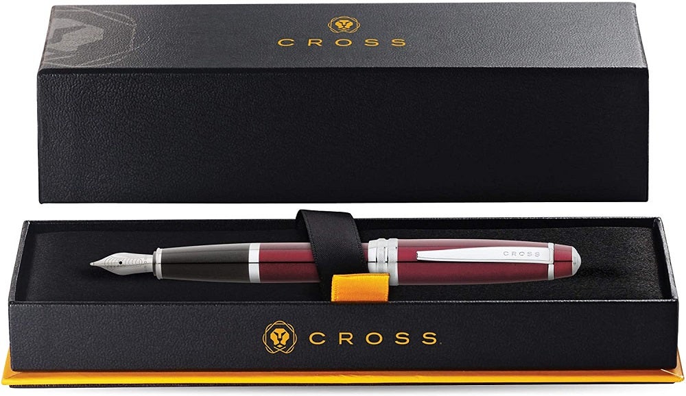 Product view 7 - A.T. Cross Bailey Red Lacquer Stainless Steel Medium Nib Fountain Pen - A.T. Cross