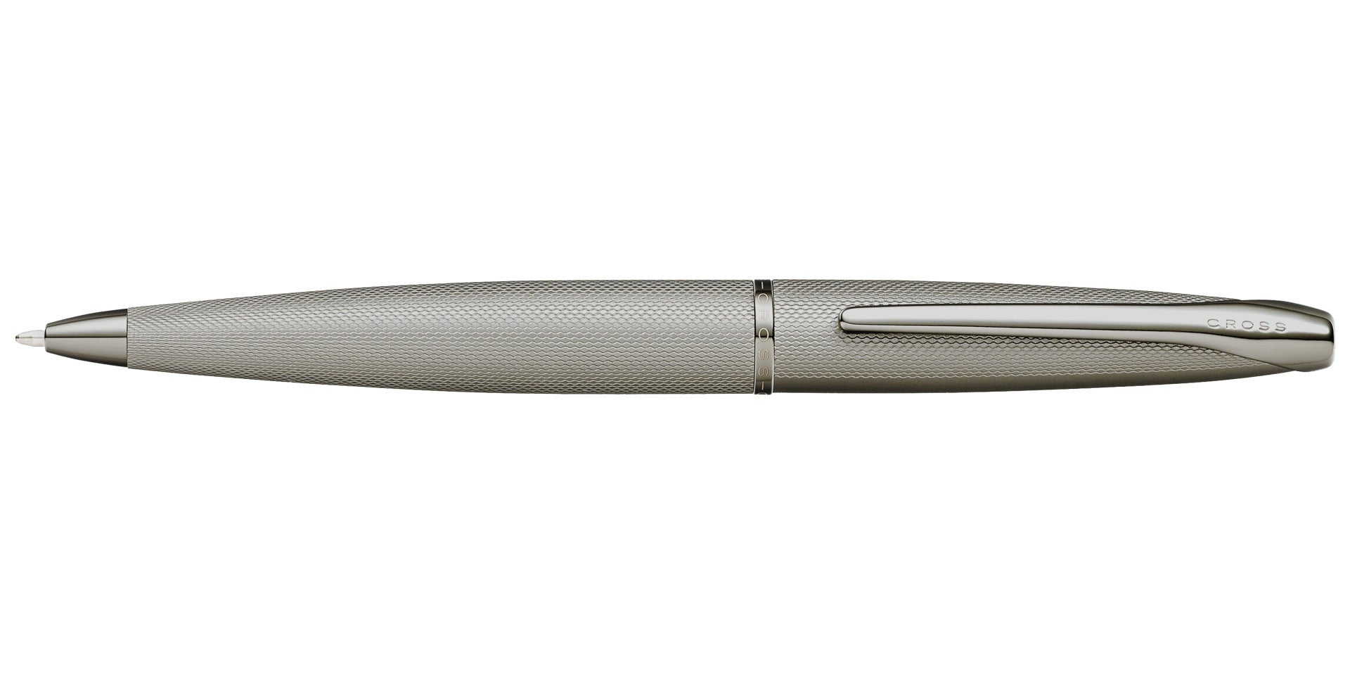 Lifestyle photo showing A.T. Cross ATX Sandblasted Titanium Gray Ballpoint Pen - Comforta in use - A.T. Cross