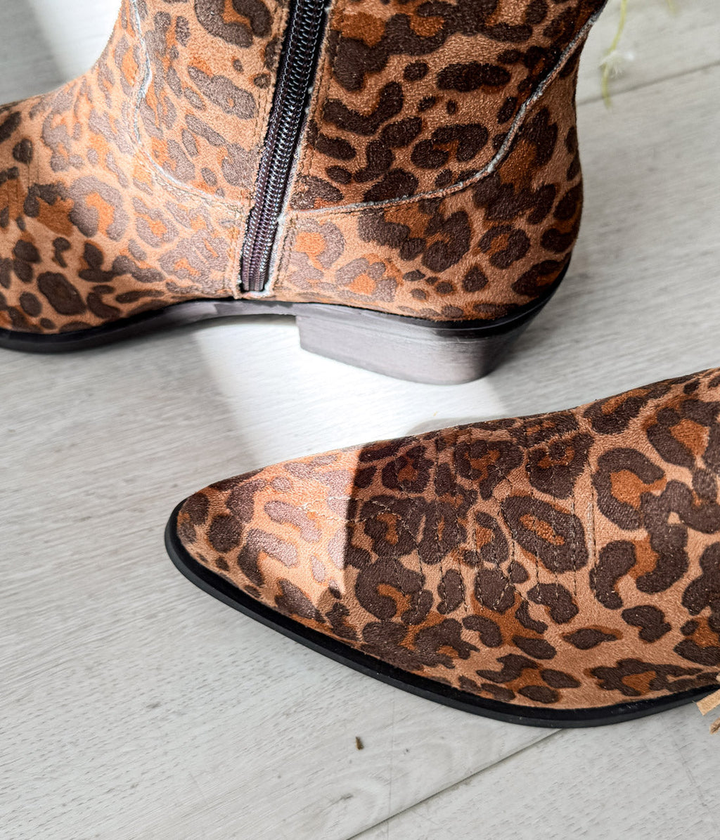 Product view 4 - Rodeo Doll Fringe Boots in Leopard - Naughty Monkey